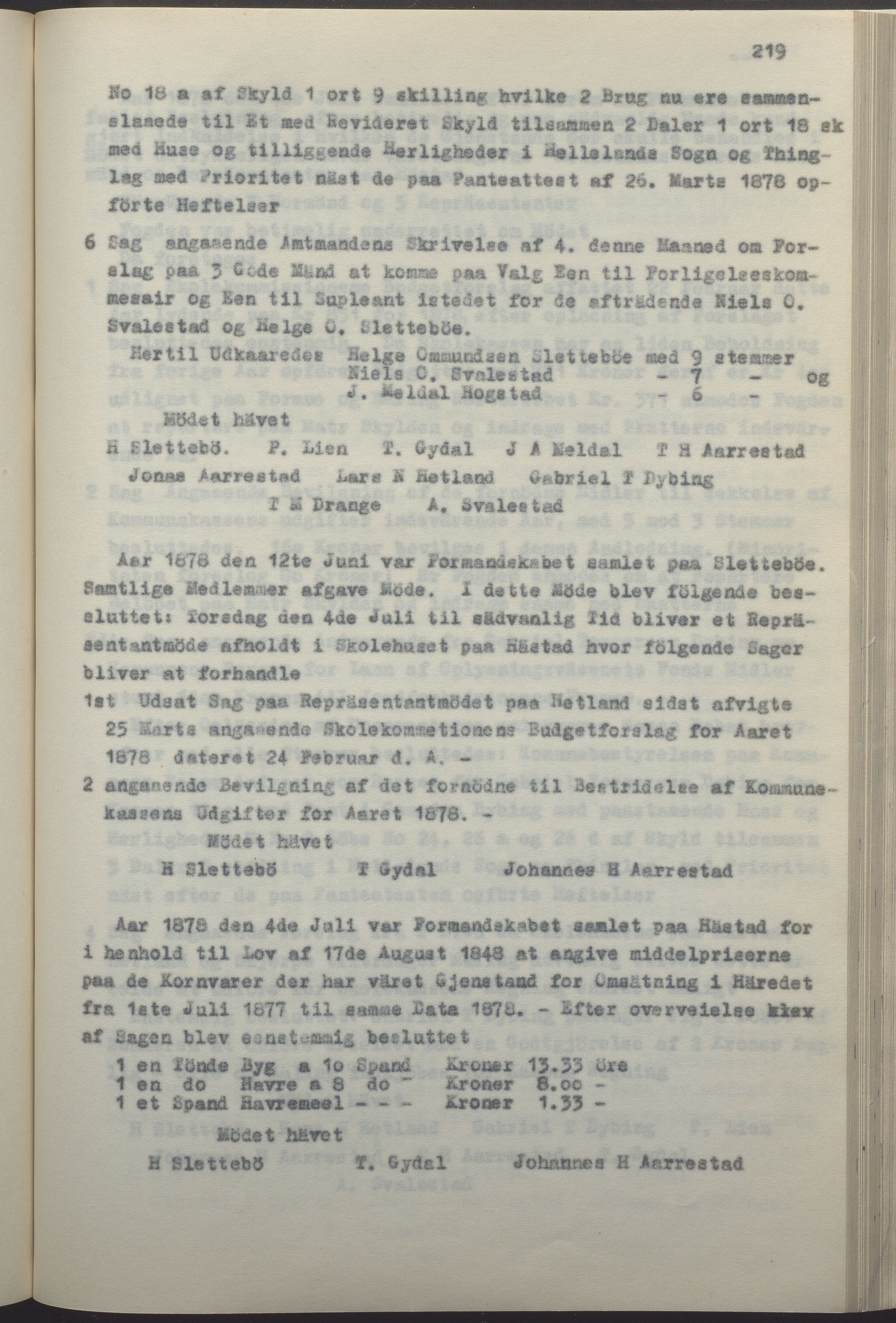 Helleland kommune - Formannskapet, IKAR/K-100479/A/Ab/L0002: Avskrift av møtebok, 1866-1887, p. 219