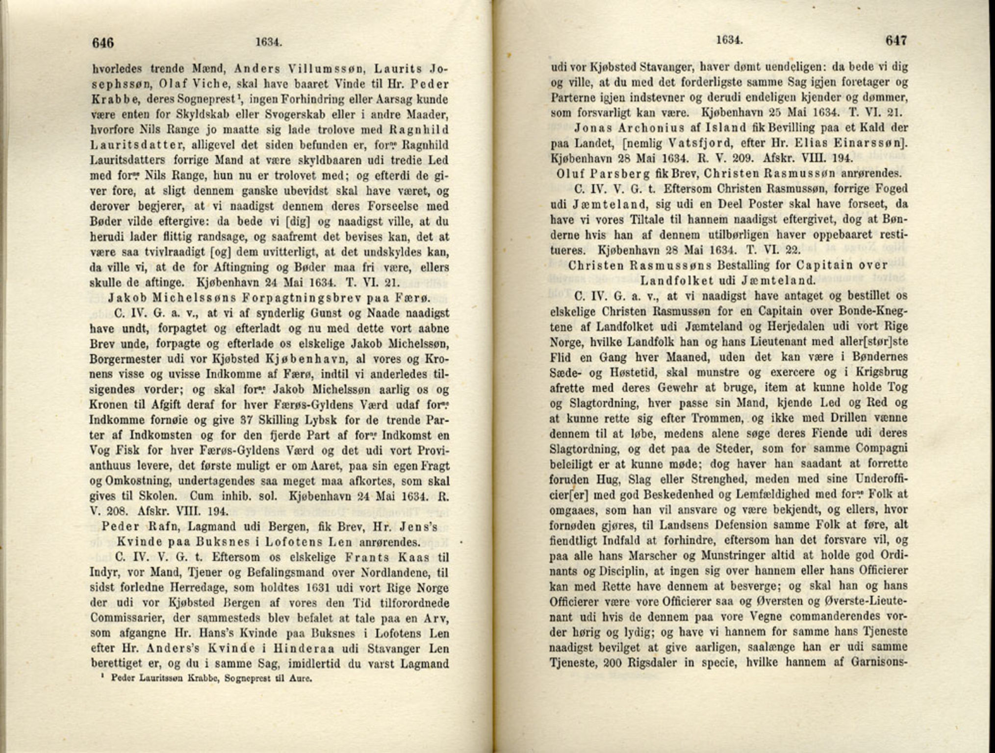 Publikasjoner utgitt av Det Norske Historiske Kildeskriftfond, PUBL/-/-/-: Norske Rigs-Registranter, bind 6, 1628-1634, p. 646-647