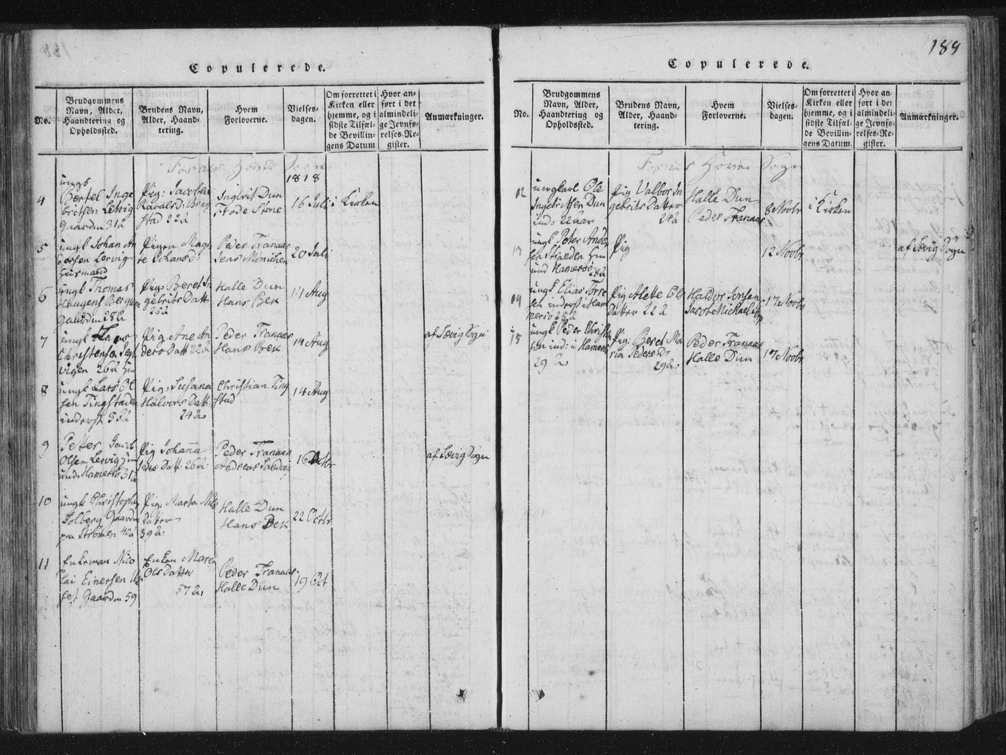 Ministerialprotokoller, klokkerbøker og fødselsregistre - Nord-Trøndelag, SAT/A-1458/773/L0609: Parish register (official) no. 773A03 /1, 1815-1830, p. 189