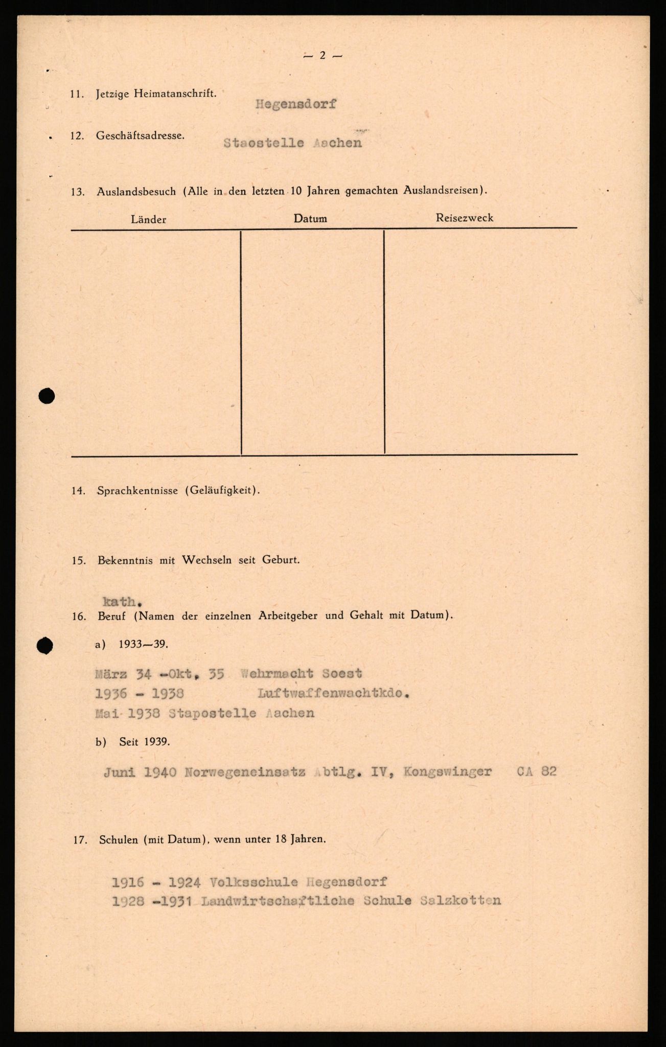 Forsvaret, Forsvarets overkommando II, AV/RA-RAFA-3915/D/Db/L0036: CI Questionaires. Tyske okkupasjonsstyrker i Norge. Tyskere., 1945-1946, p. 515