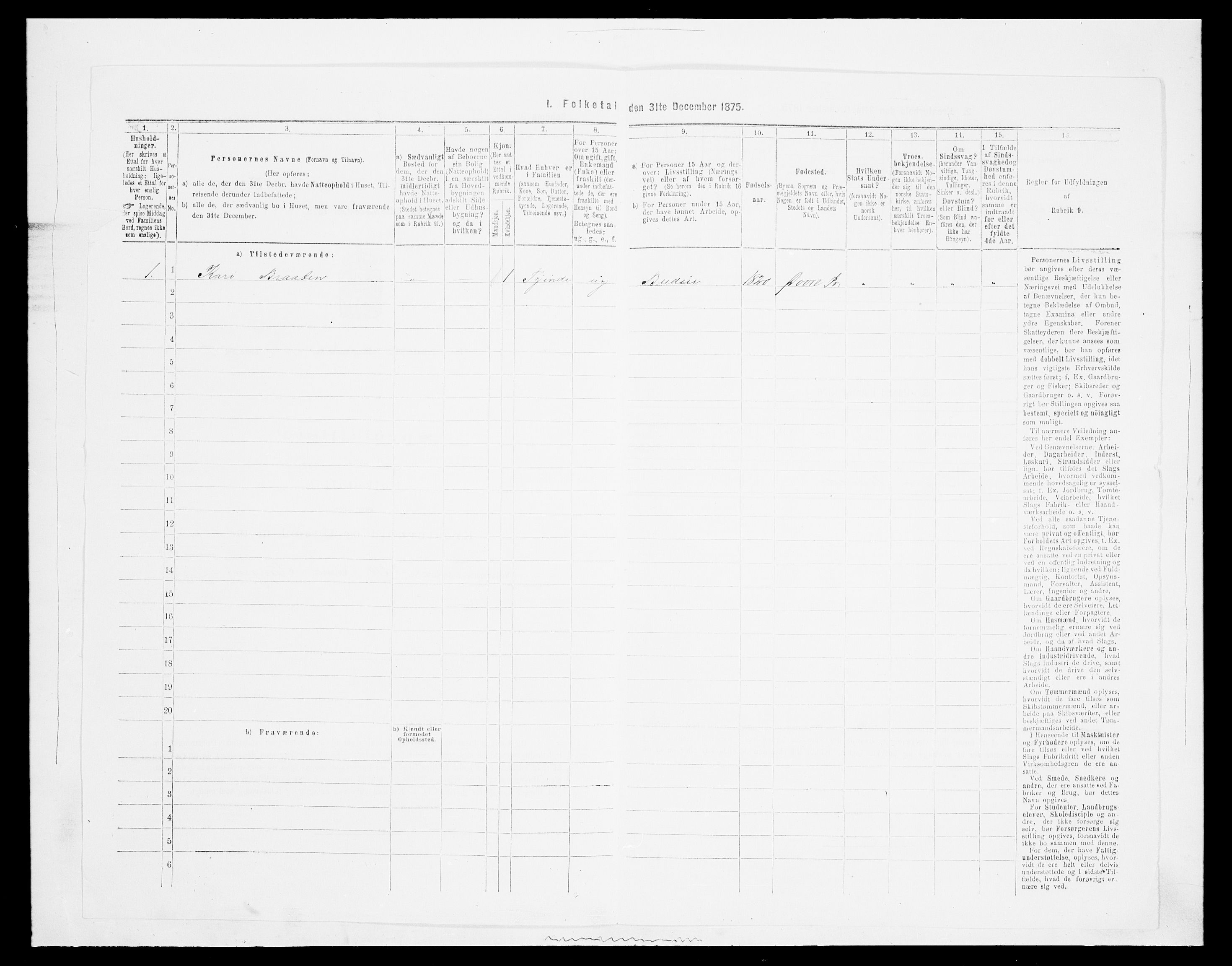 SAH, 1875 census for 0511P Dovre, 1875, p. 56