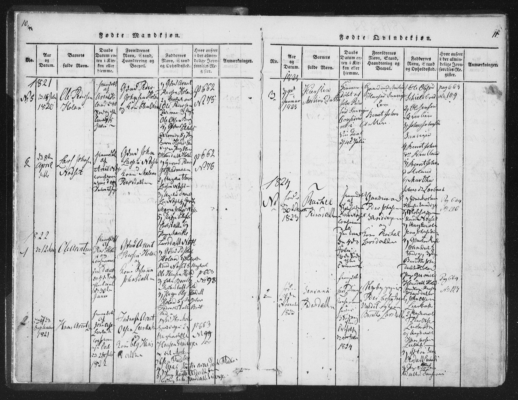 Ministerialprotokoller, klokkerbøker og fødselsregistre - Nord-Trøndelag, AV/SAT-A-1458/755/L0491: Parish register (official) no. 755A01 /1, 1817-1864, p. 10-11