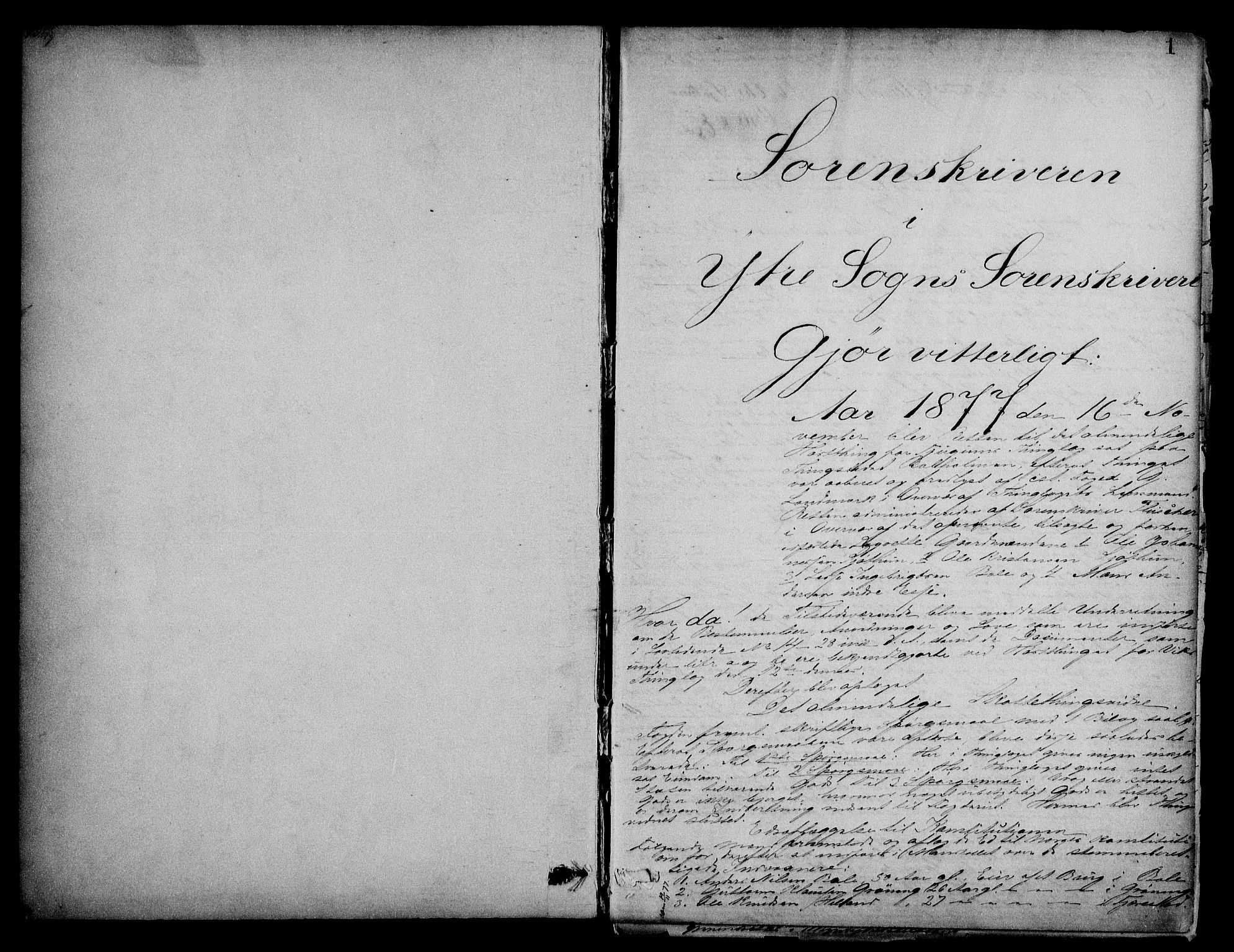 Ytre Sogn tingrett, AV/SAB-A-2601/1/F/Fa/L0054: Tingbok (justisprotokoll), 1877-1887, p. 0b-1a