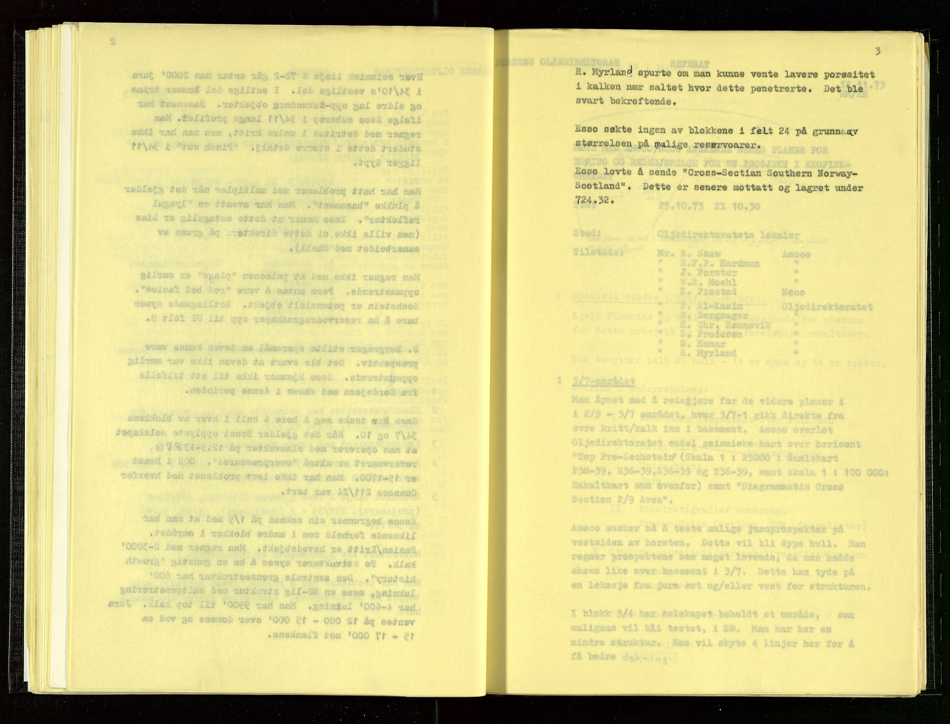 Oljedirektoratet, AV/SAST-A-101366/Aa/L0001: Referatprotokoller, 1973