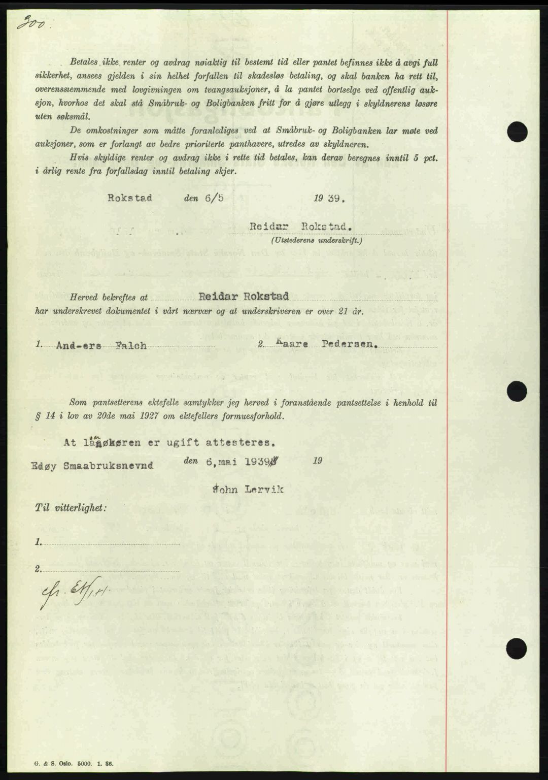 Nordmøre sorenskriveri, AV/SAT-A-4132/1/2/2Ca: Mortgage book no. B85, 1939-1939, Diary no: : 1217/1939