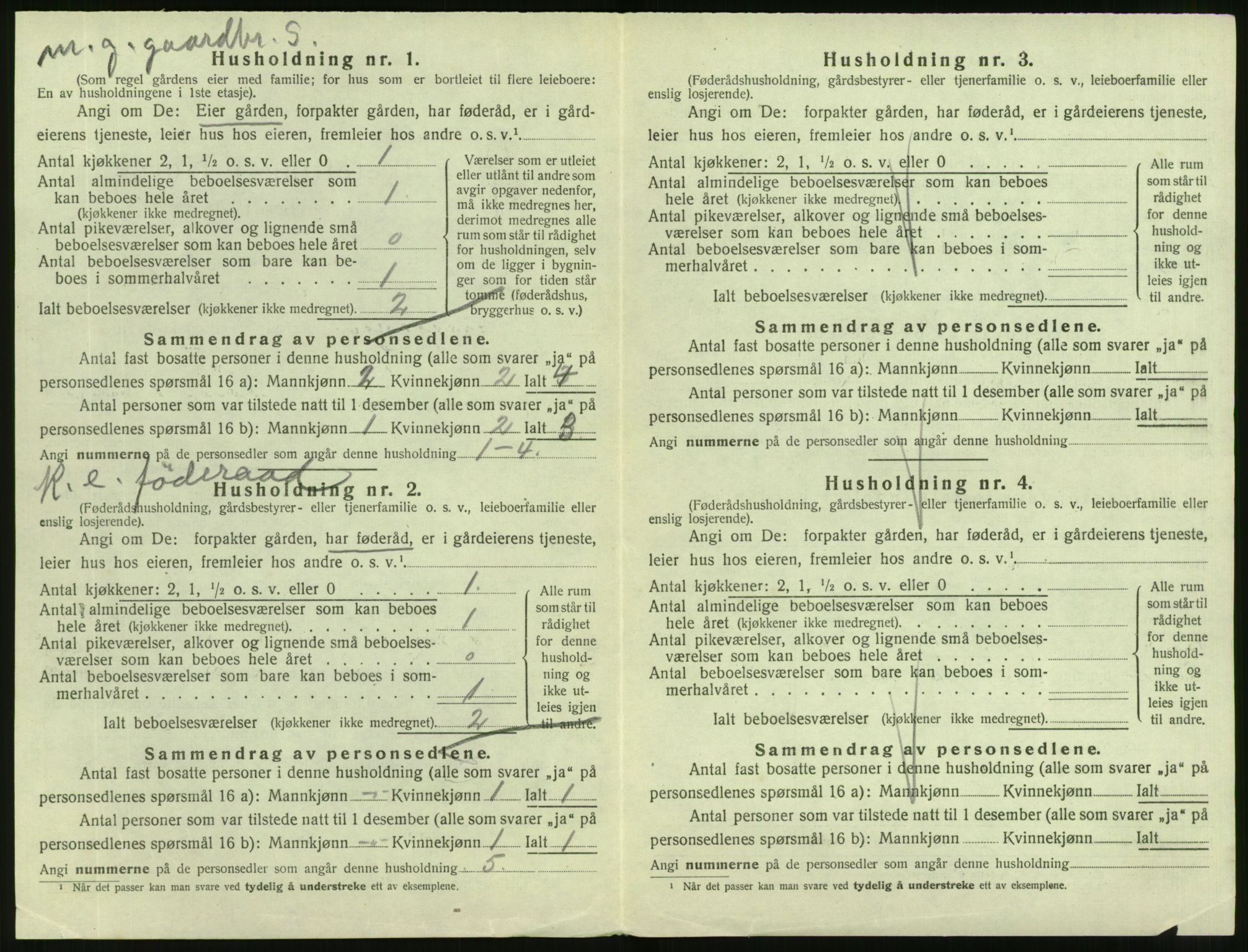 SAT, 1920 census for Vanylven, 1920, p. 100