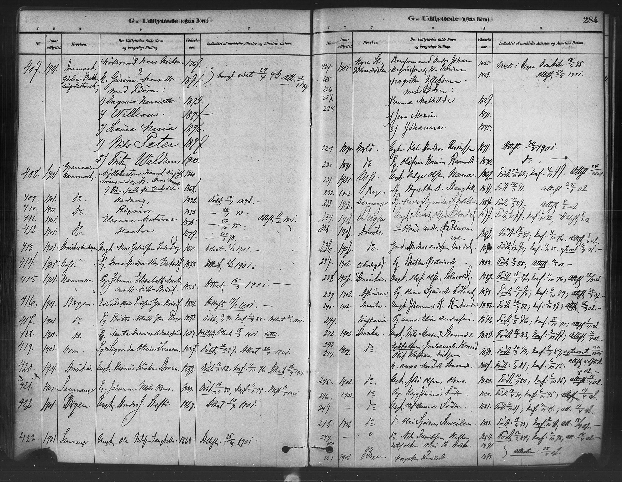 Bruvik Sokneprestembete, SAB/A-74701/H/Haa: Parish register (official) no. B 1, 1878-1904, p. 284