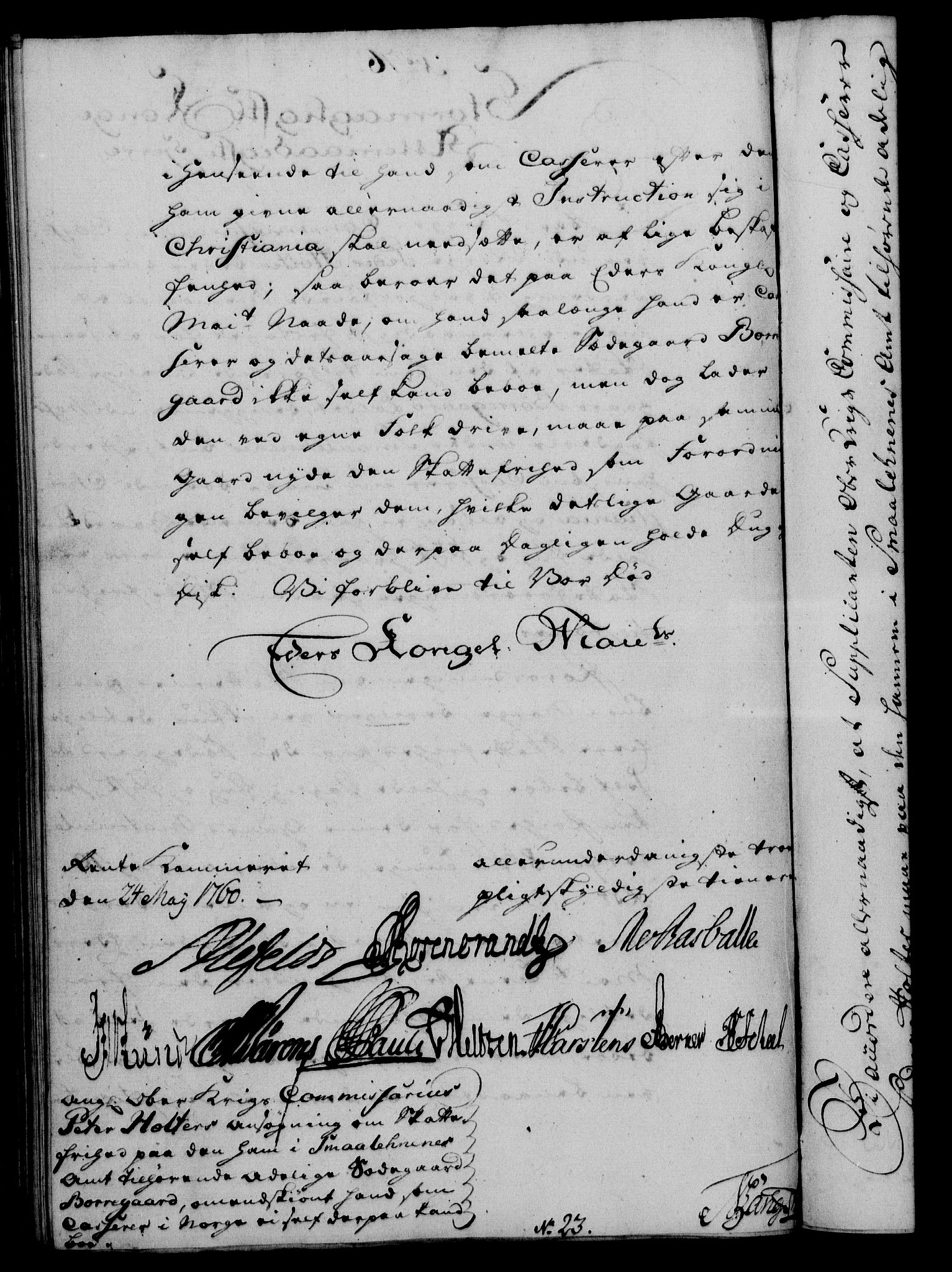 Rentekammeret, Kammerkanselliet, RA/EA-3111/G/Gf/Gfa/L0042: Norsk relasjons- og resolusjonsprotokoll (merket RK 52.42), 1760, p. 280