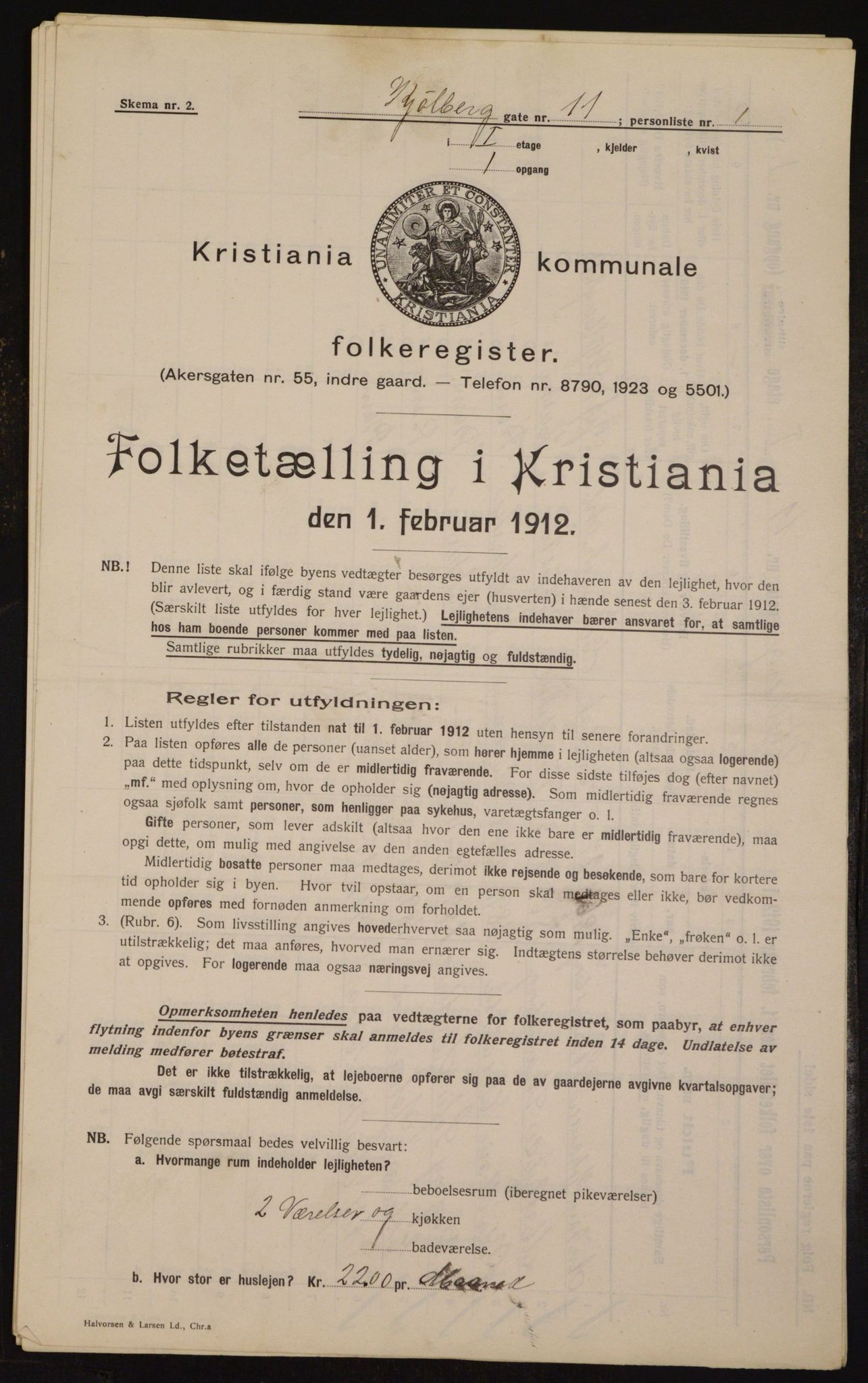 OBA, Municipal Census 1912 for Kristiania, 1912, p. 51763