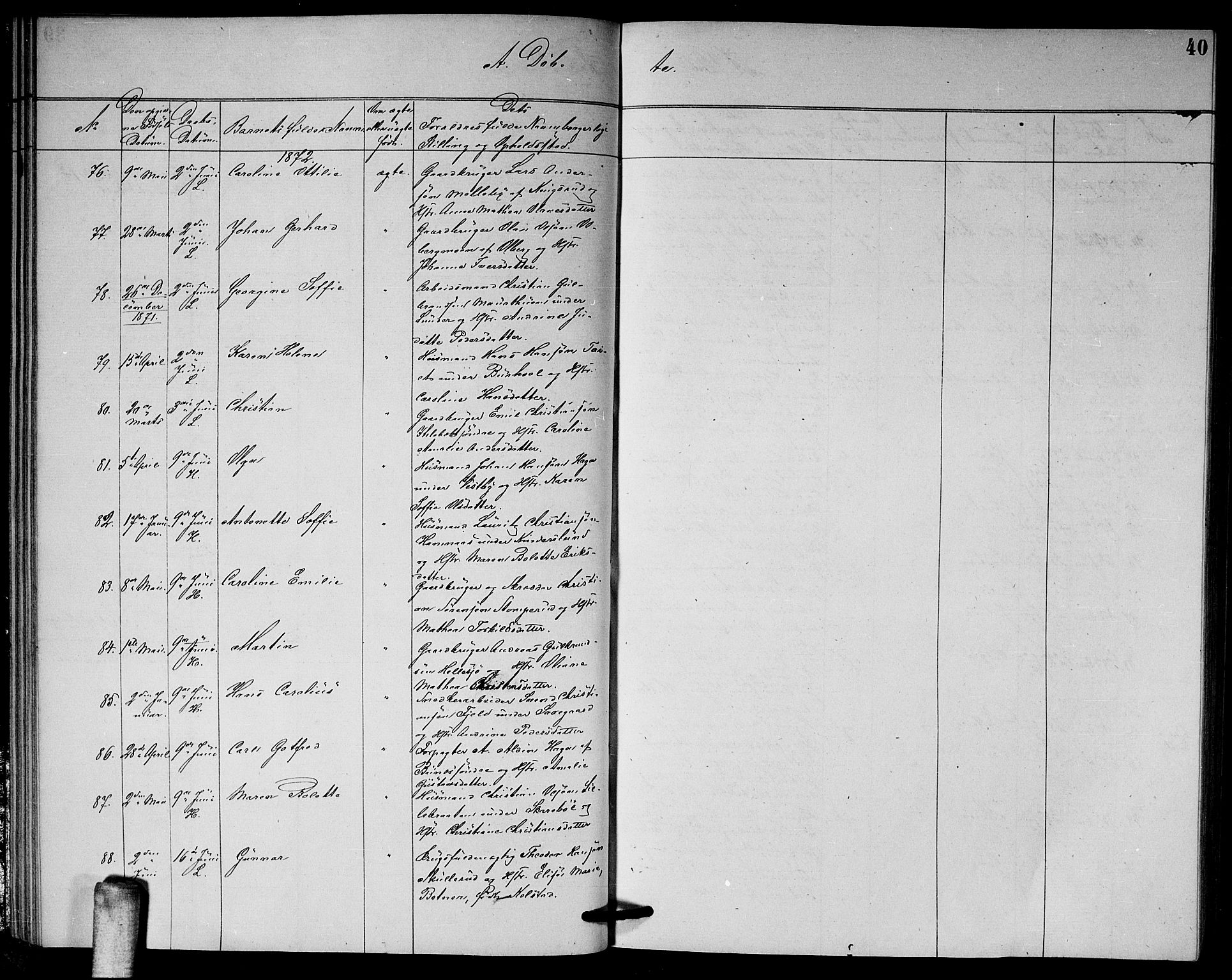 Høland prestekontor Kirkebøker, AV/SAO-A-10346a/G/Ga/L0006: Parish register (copy) no. I 6, 1869-1879, p. 40