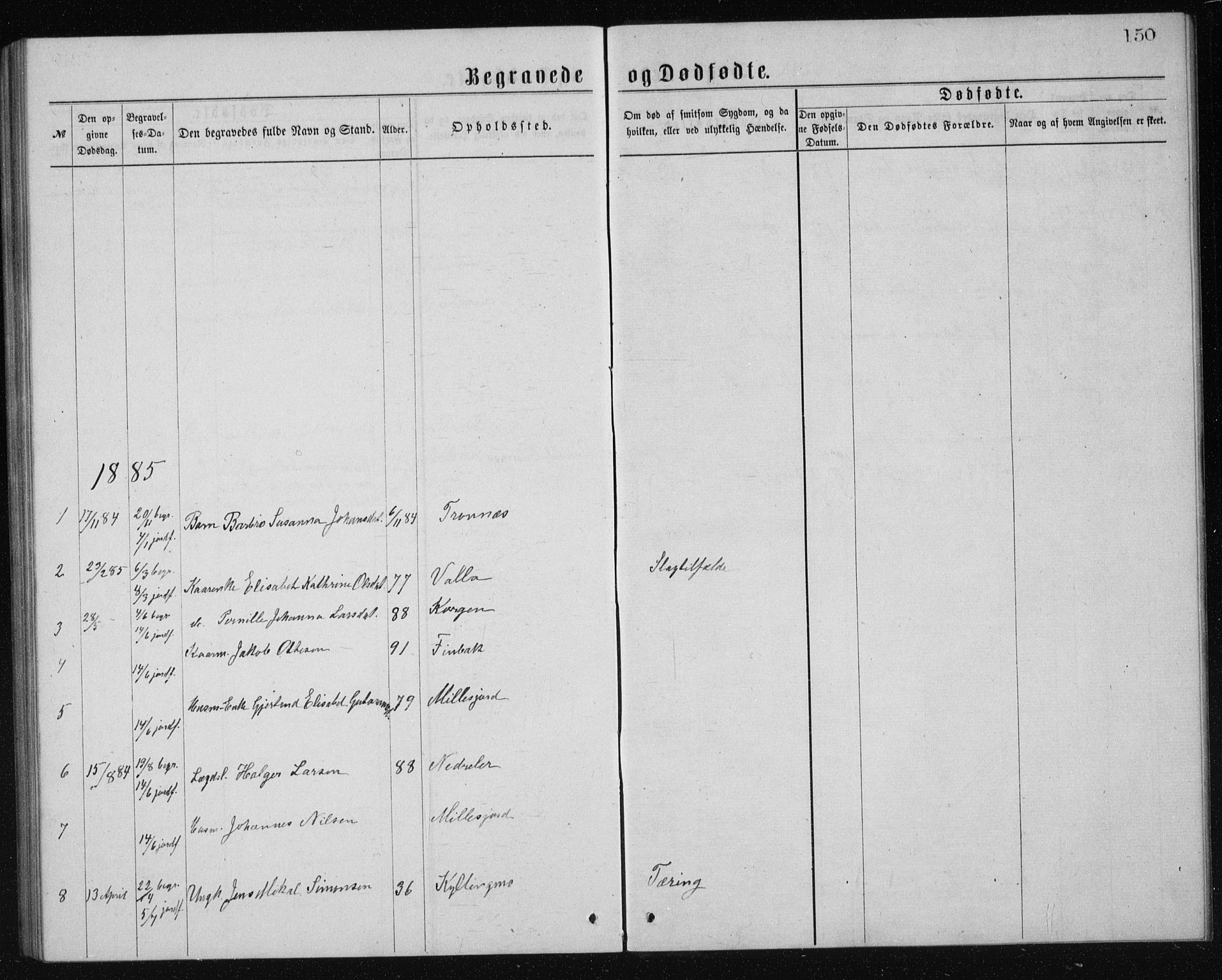 Ministerialprotokoller, klokkerbøker og fødselsregistre - Nordland, AV/SAT-A-1459/826/L0381: Parish register (copy) no. 826C01, 1877-1886, p. 150