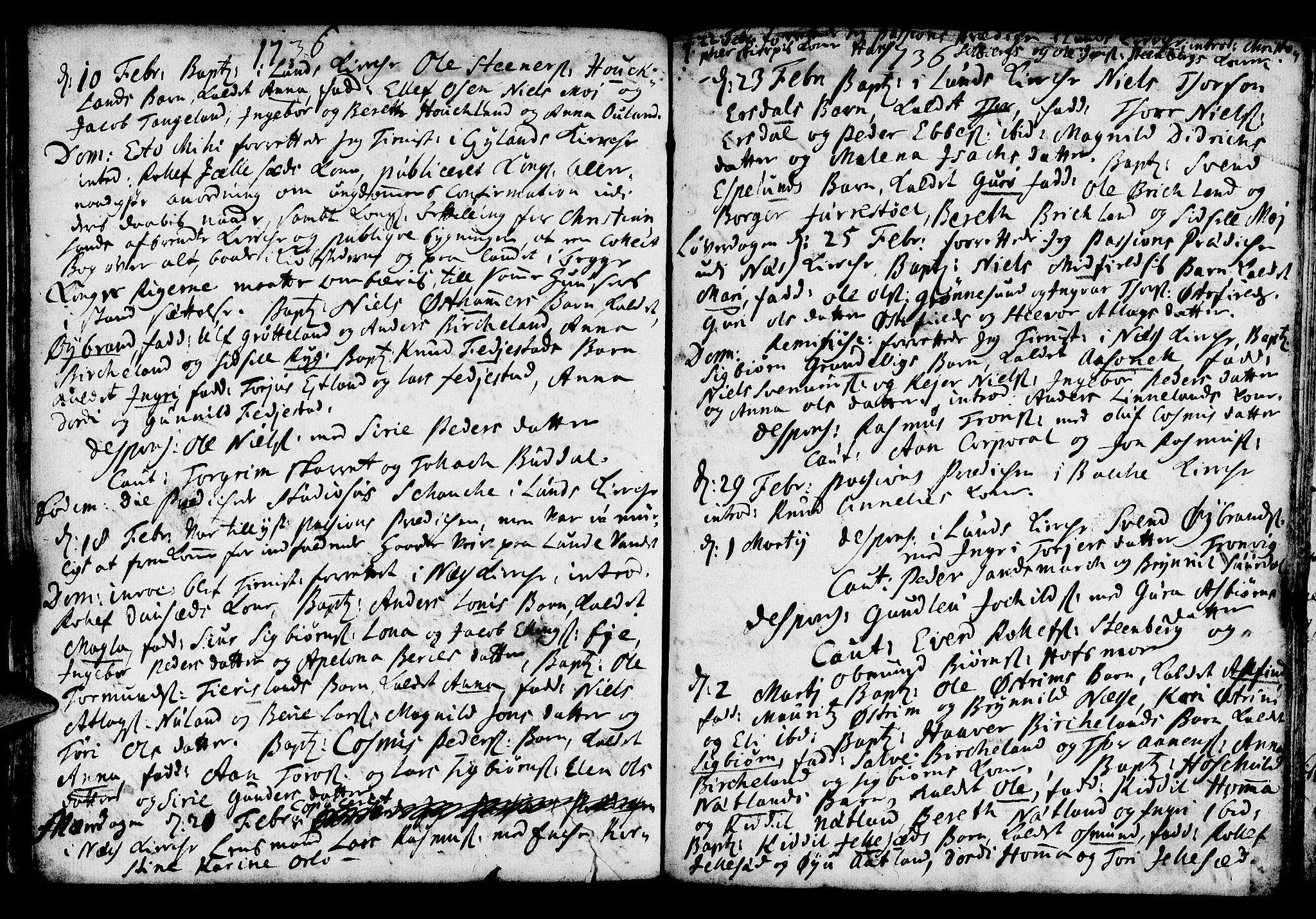 Lund sokneprestkontor, AV/SAST-A-101809/S06/L0001: Parish register (official) no. A 1, 1724-1737