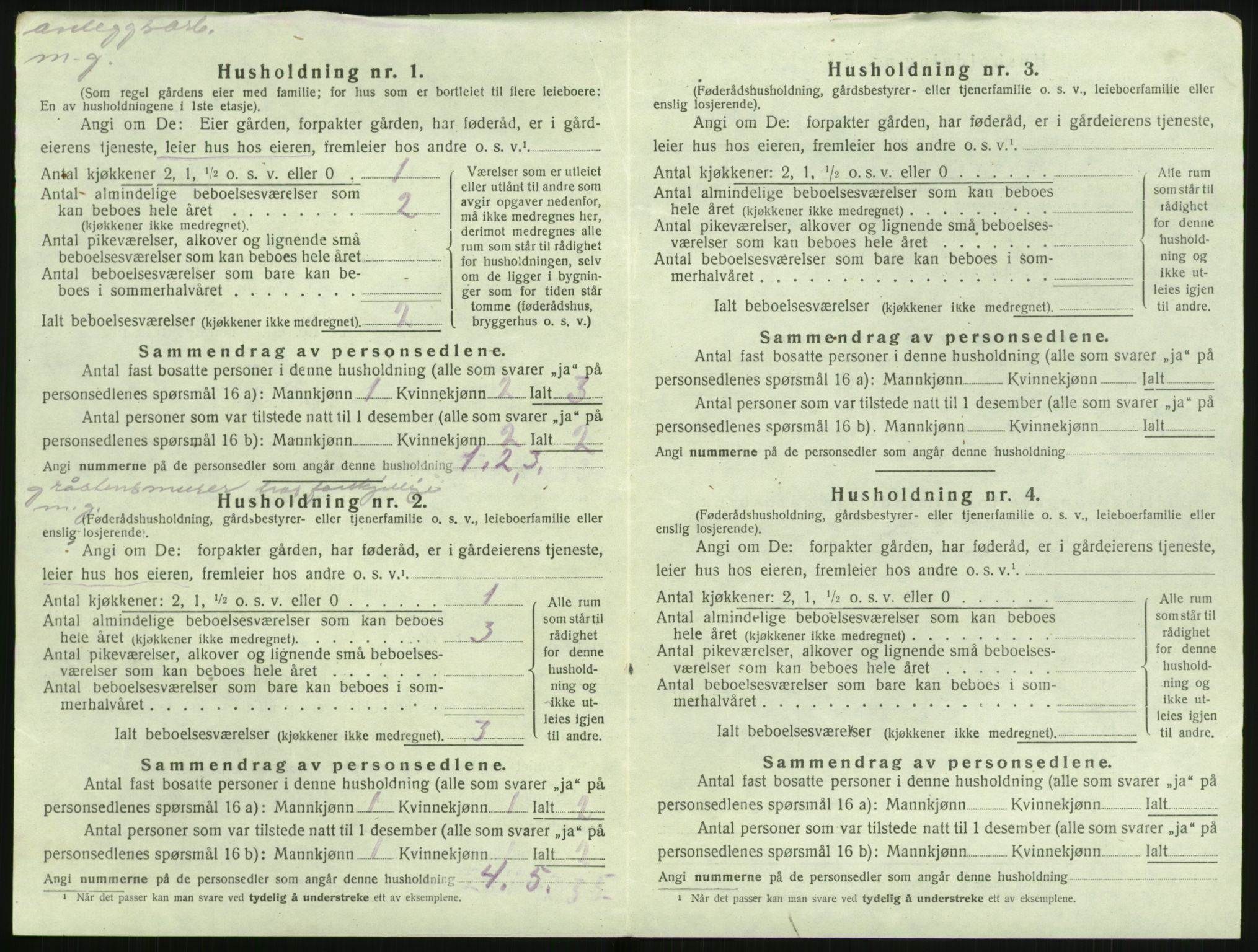 SAK, 1920 census for Stokken, 1920, p. 299