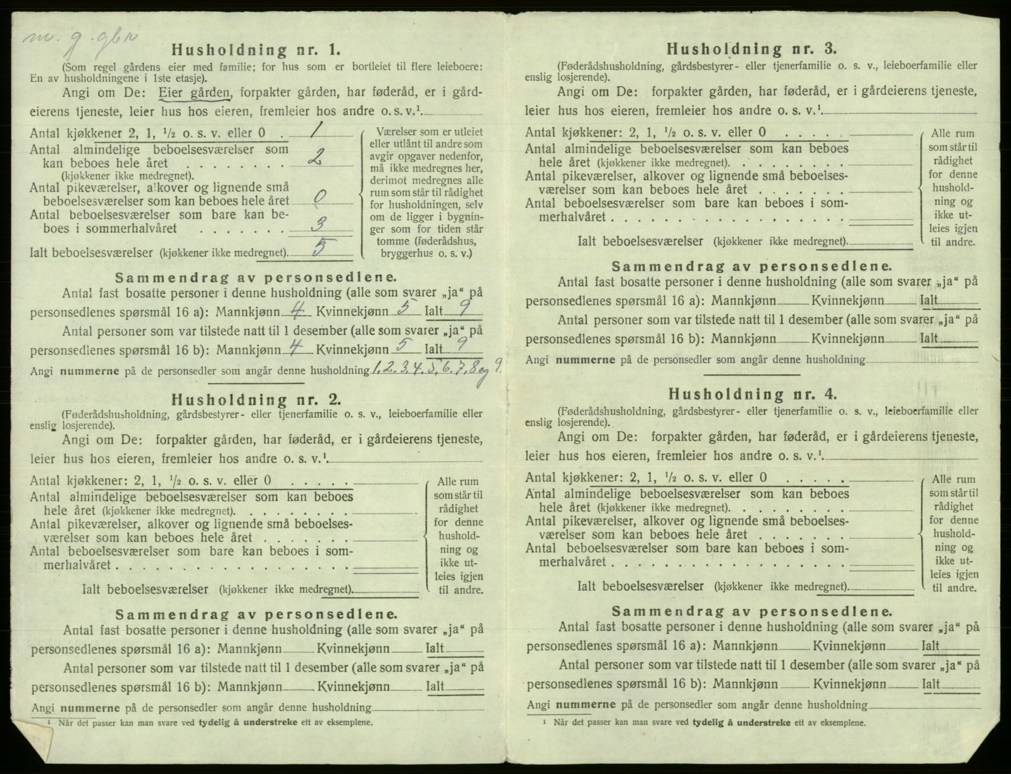 SAB, 1920 census for Fana, 1920, p. 2563