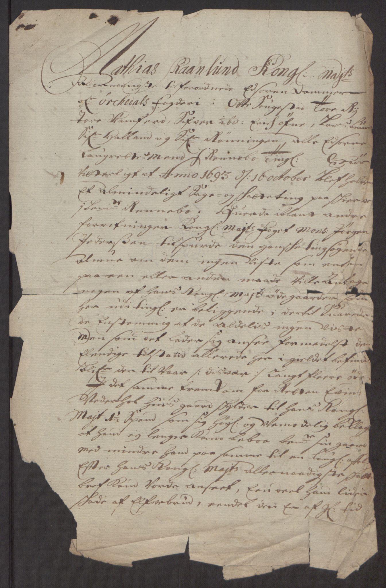 Rentekammeret inntil 1814, Reviderte regnskaper, Fogderegnskap, AV/RA-EA-4092/R60/L3944: Fogderegnskap Orkdal og Gauldal, 1694, p. 201