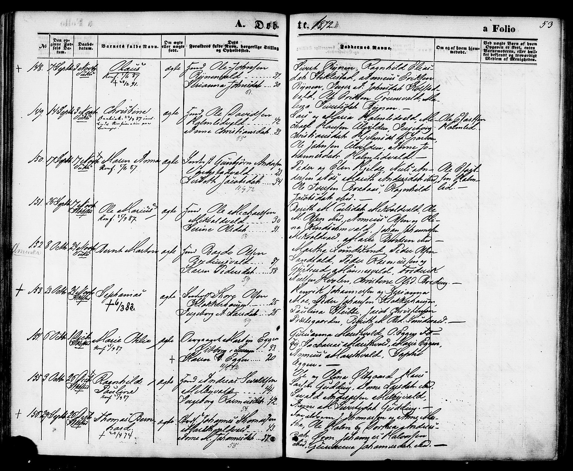 Ministerialprotokoller, klokkerbøker og fødselsregistre - Nord-Trøndelag, AV/SAT-A-1458/723/L0242: Parish register (official) no. 723A11, 1870-1880, p. 53