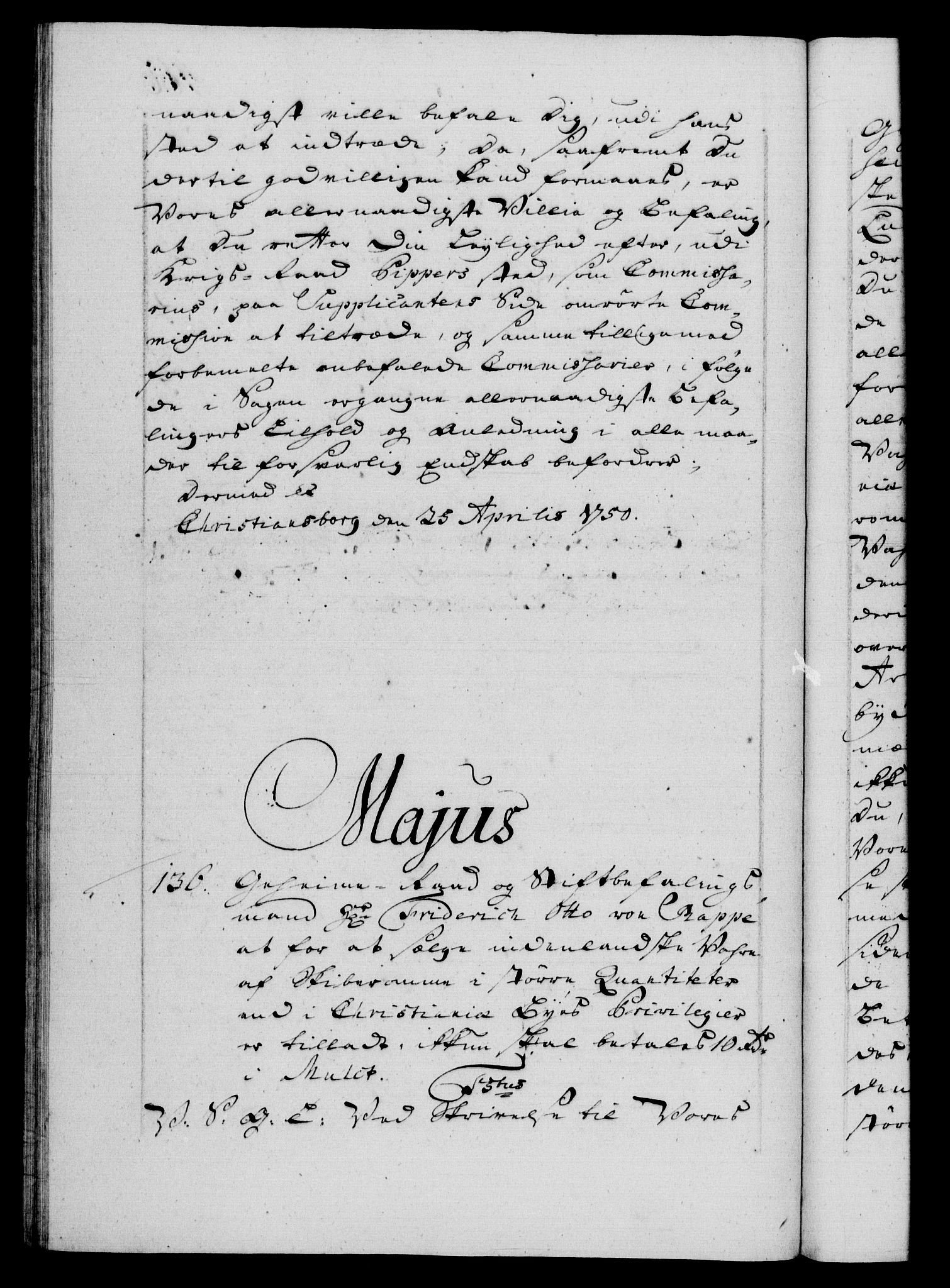 Danske Kanselli 1572-1799, AV/RA-EA-3023/F/Fc/Fca/Fcab/L0032: Norske tegnelser, 1749-1750, p. 466b