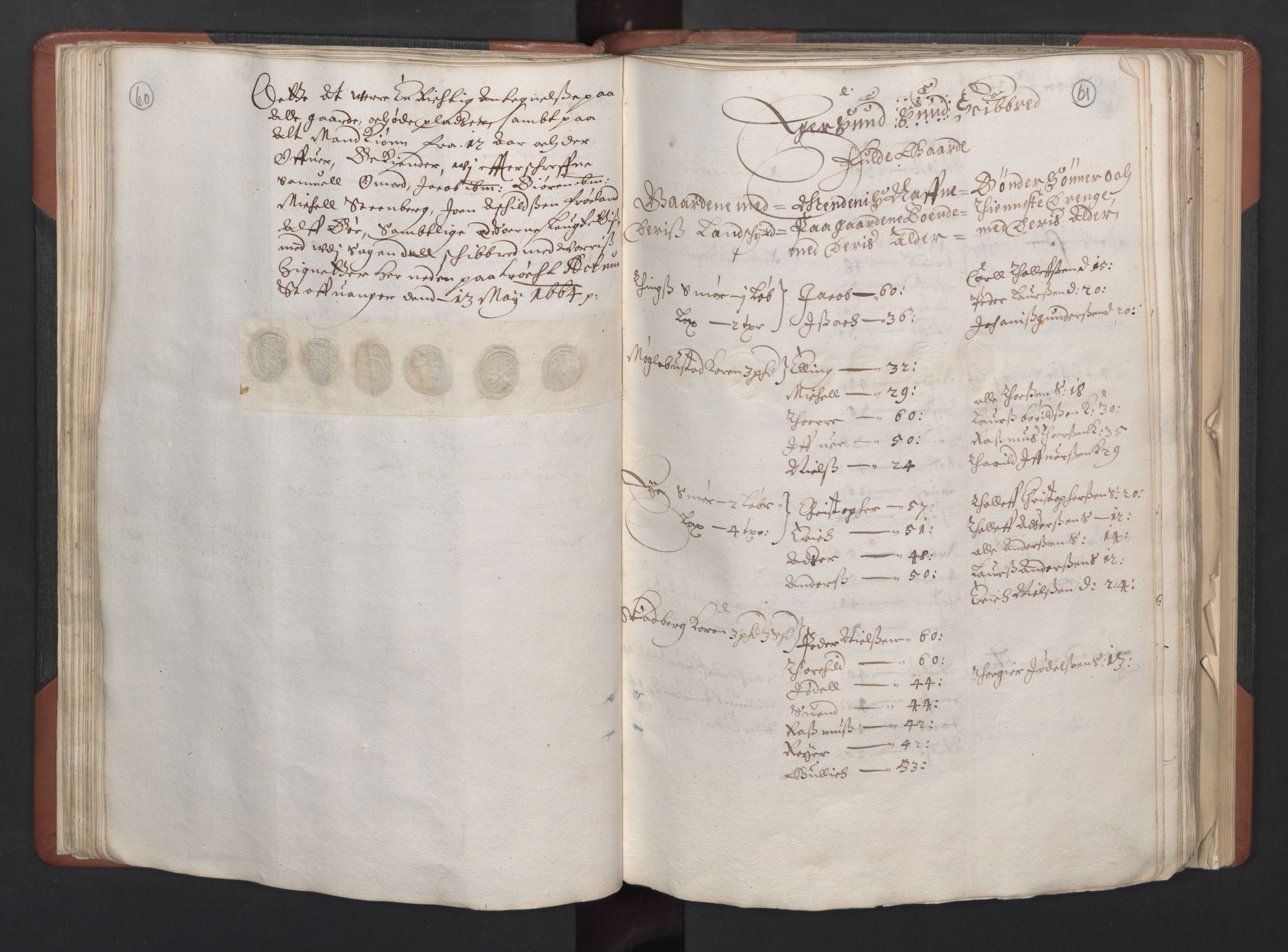 RA, Bailiff's Census 1664-1666, no. 11: Jæren and Dalane fogderi, 1664, p. 60-61