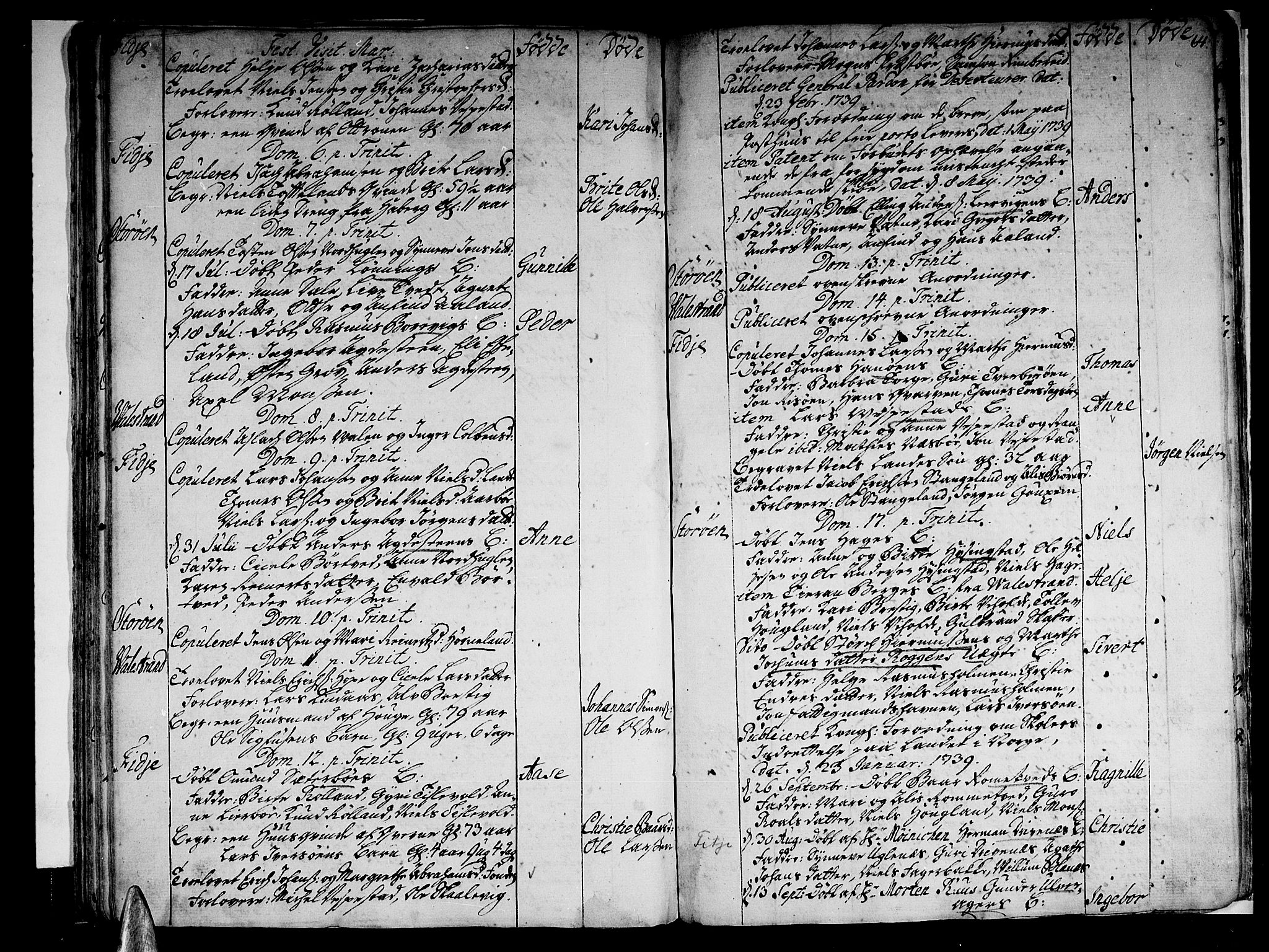 Stord sokneprestembete, SAB/A-78201/H/Haa: Parish register (official) no. A 1, 1725-1744, p. 64