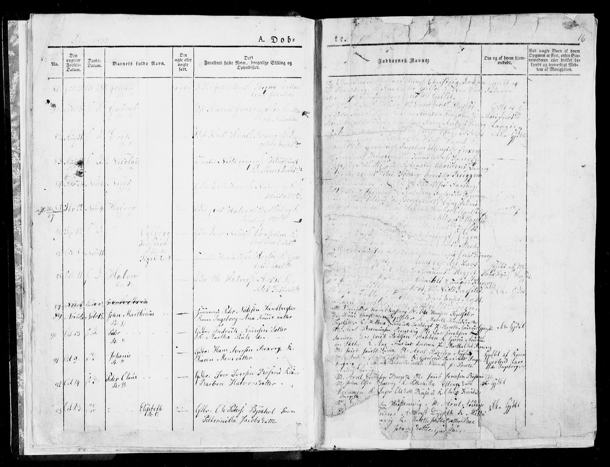 Ministerialprotokoller, klokkerbøker og fødselsregistre - Møre og Romsdal, SAT/A-1454/568/L0803: Parish register (official) no. 568A10, 1830-1853, p. 16
