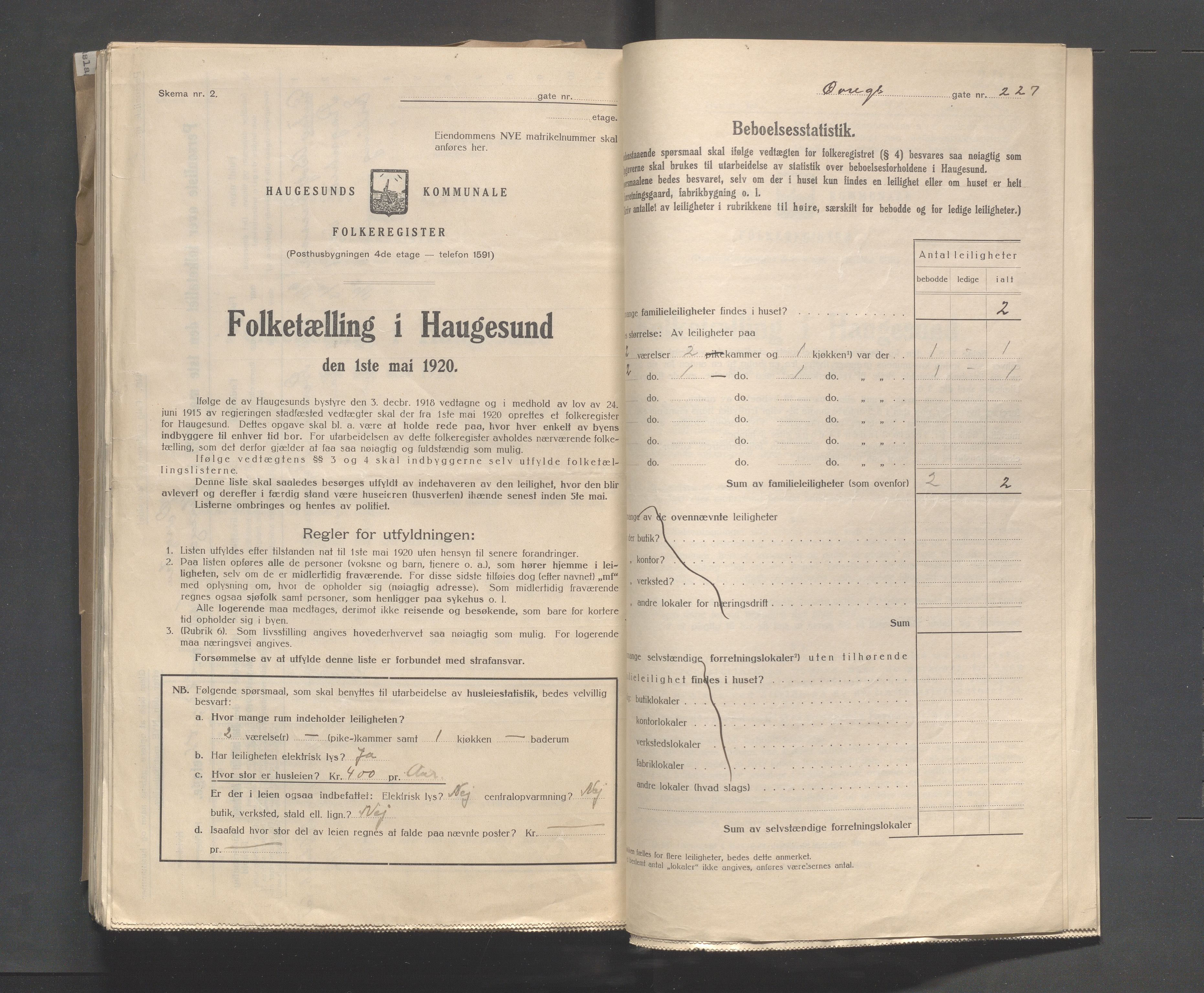 IKAR, Local census 1.5.1920 for Haugesund, 1920, p. 5603