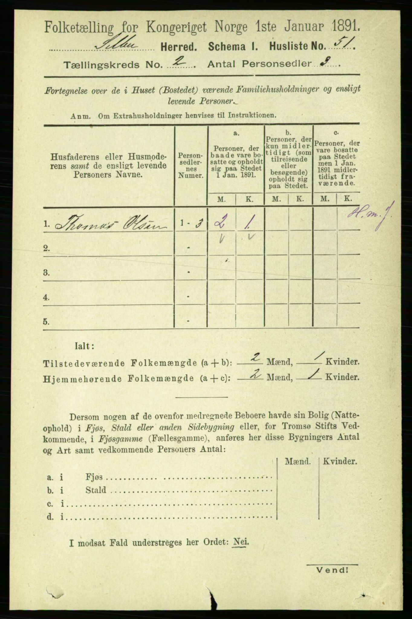 RA, 1891 census for 1664 Selbu, 1891, p. 262