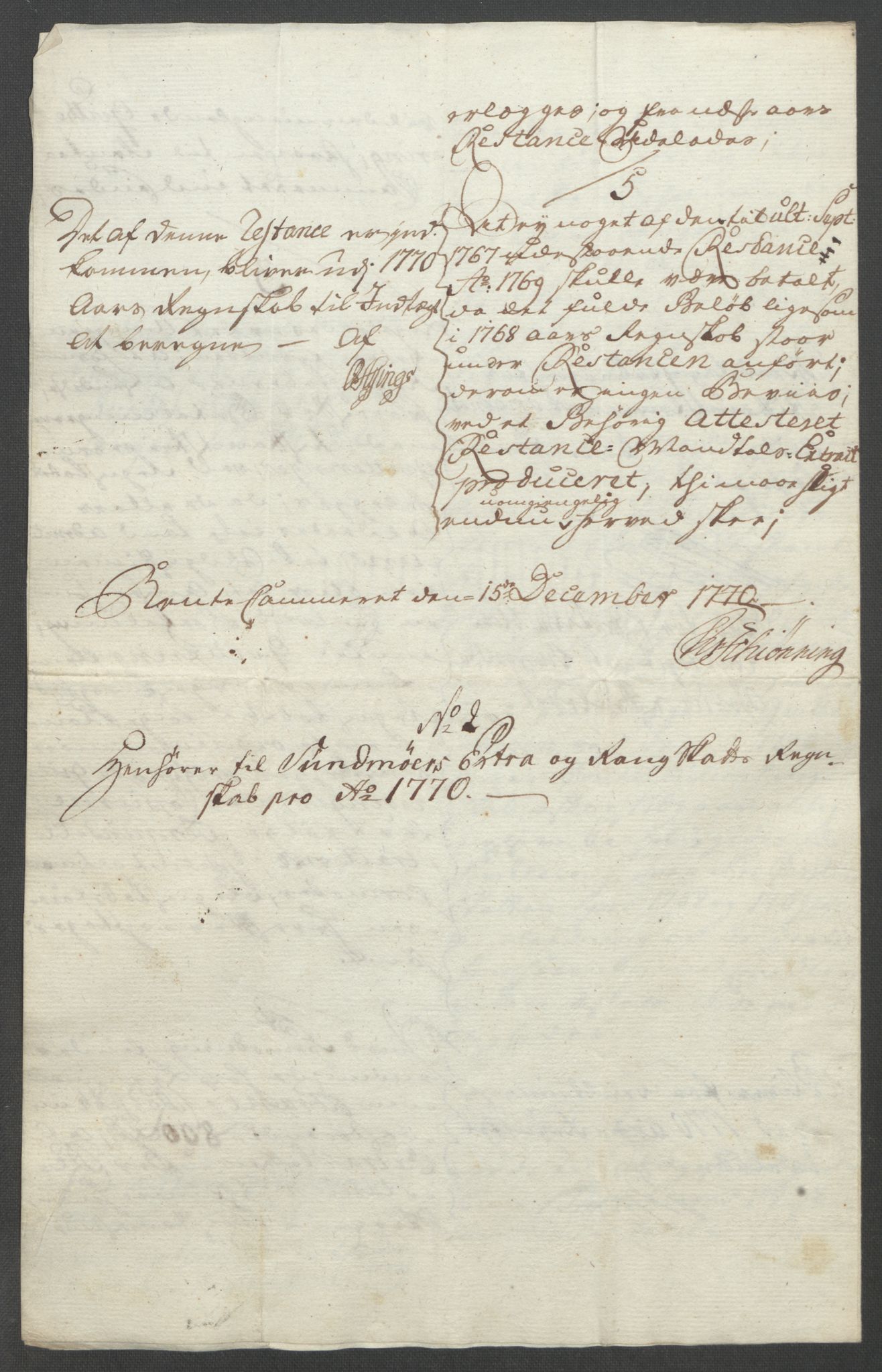 Rentekammeret inntil 1814, Reviderte regnskaper, Fogderegnskap, RA/EA-4092/R54/L3645: Ekstraskatten Sunnmøre, 1762-1772, p. 189