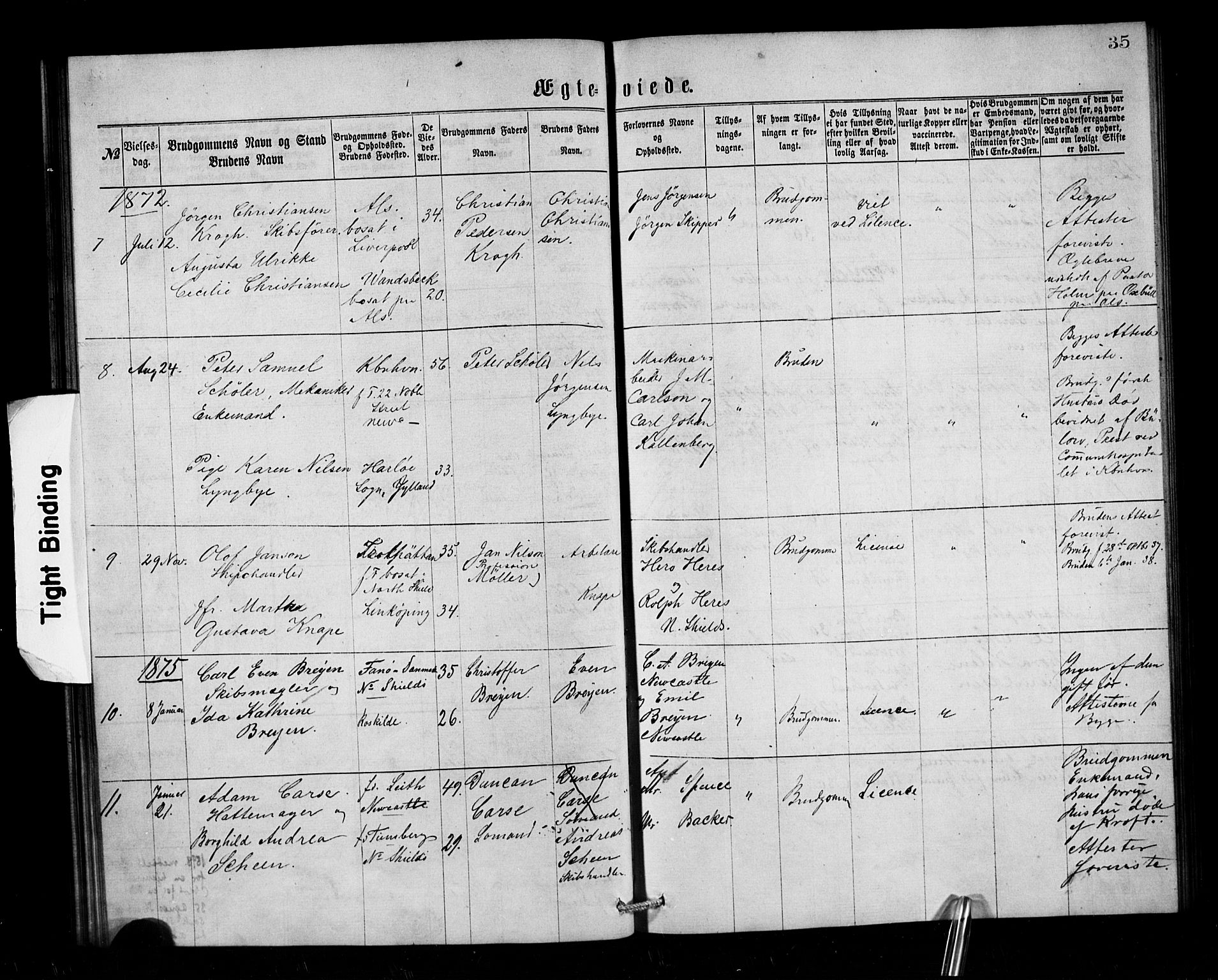 Den norske sjømannsmisjon i utlandet/Tyne-havnene (North Shields og New Castle), SAB/SAB/PA-0101/H/Ha/L0001: Parish register (official) no. A 1, 1865-1883, p. 35