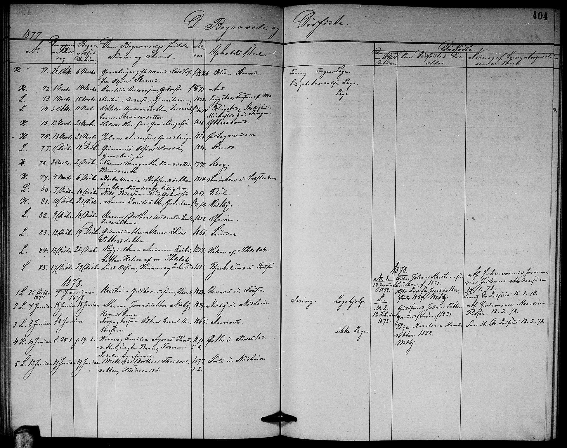 Høland prestekontor Kirkebøker, SAO/A-10346a/G/Ga/L0006: Parish register (copy) no. I 6, 1869-1879, p. 404