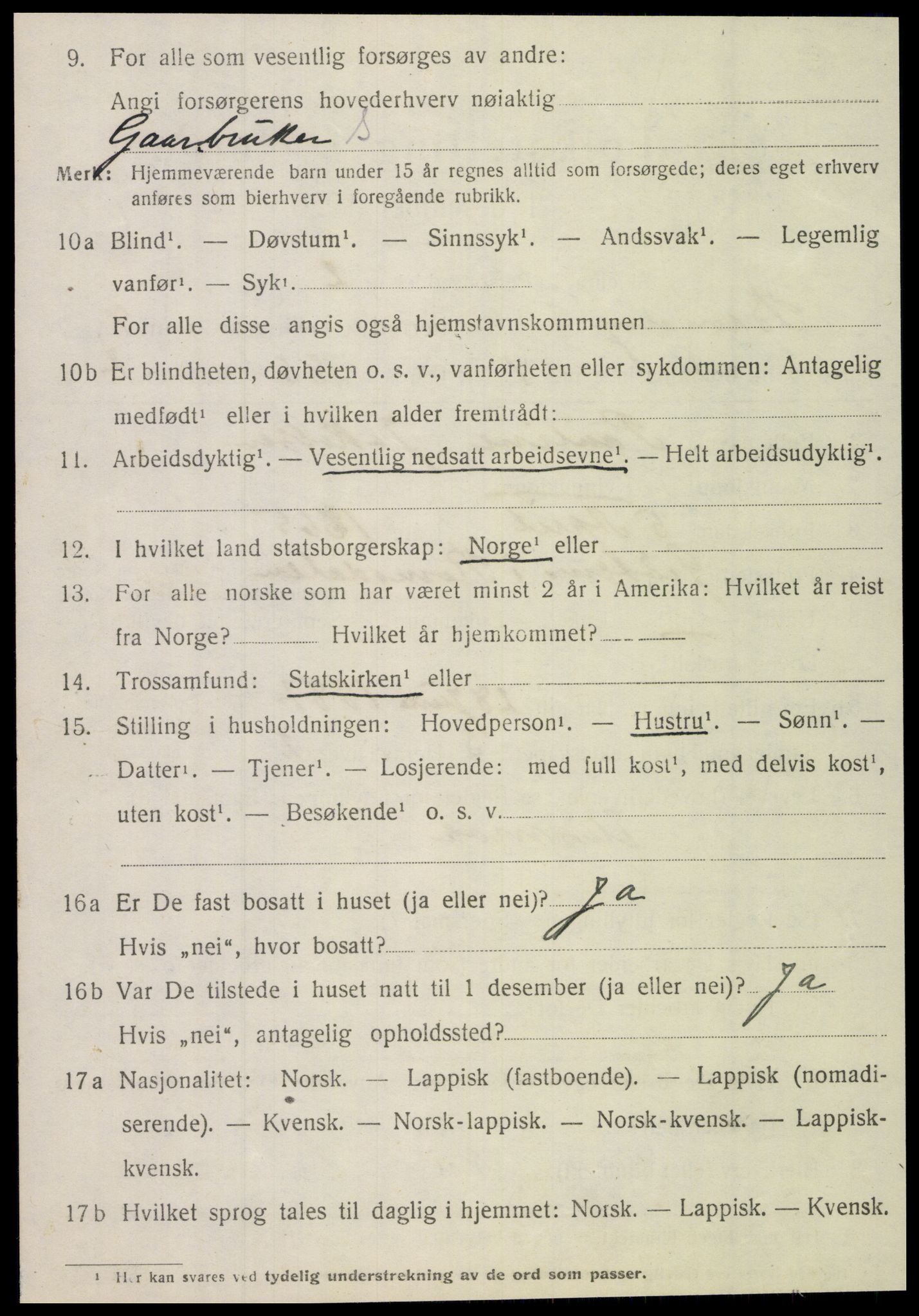 SAT, 1920 census for Brønnøy, 1920, p. 3307