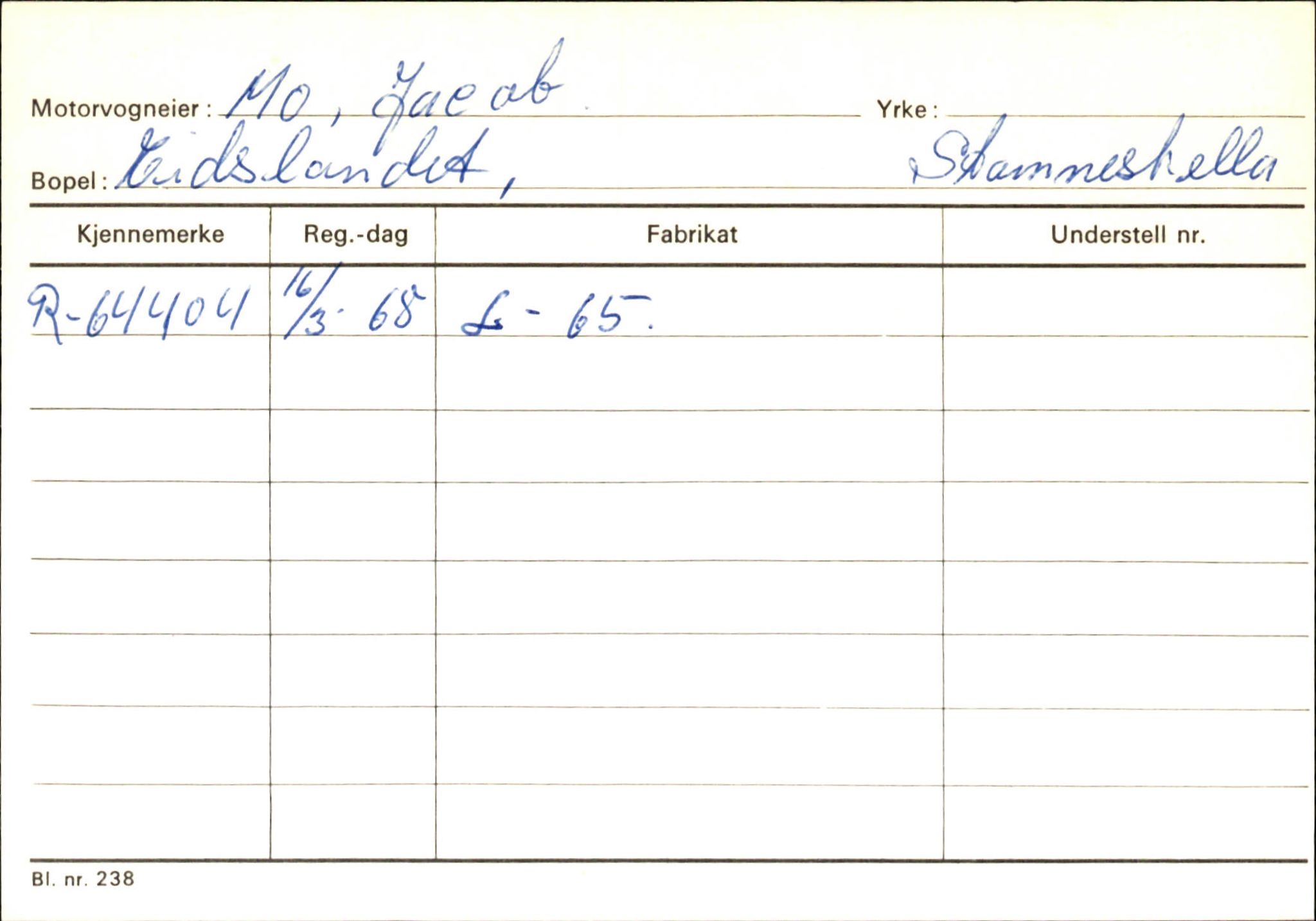 Statens vegvesen, Hordaland vegkontor, AV/SAB-A-5201/2/Ha/L0037: R-eierkort M, 1920-1971, p. 16