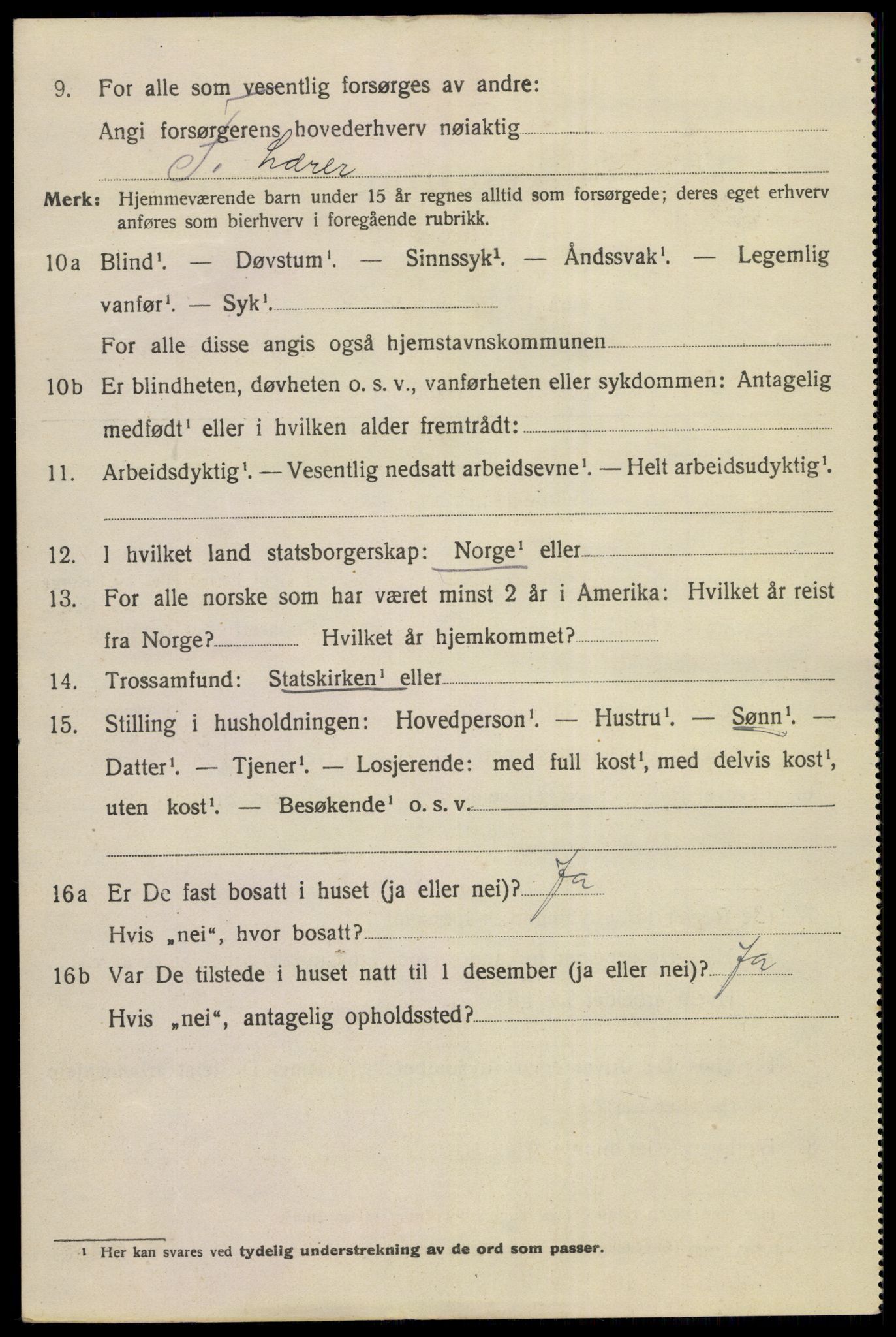 SAKO, 1920 census for Kongsberg, 1920, p. 14139