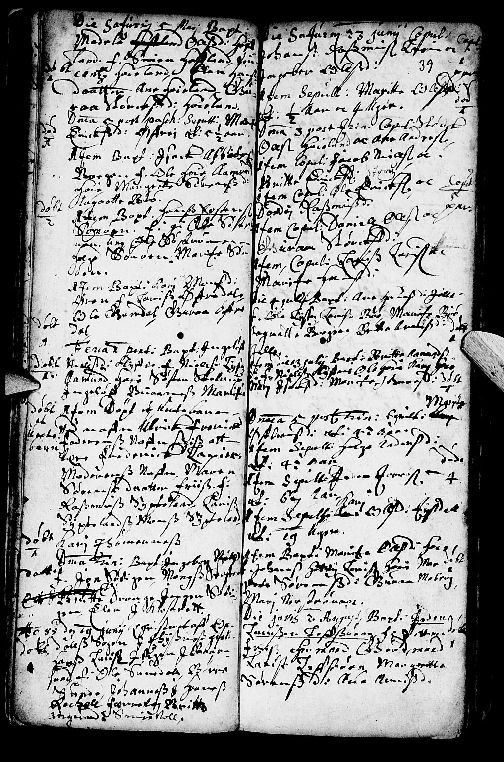 Os sokneprestembete, SAB/A-99929: Parish register (official) no. A 1, 1669-1722, p. 39