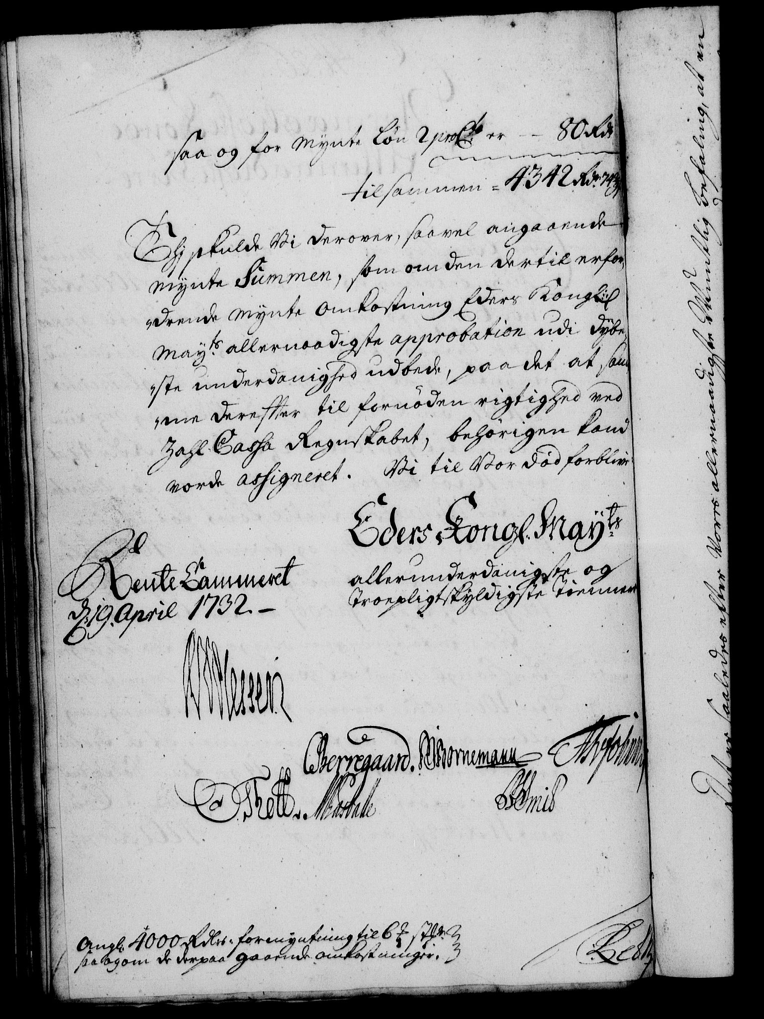 Rentekammeret, Kammerkanselliet, RA/EA-3111/G/Gf/Gfa/L0015: Norsk relasjons- og resolusjonsprotokoll (merket RK 52.15), 1732, p. 164