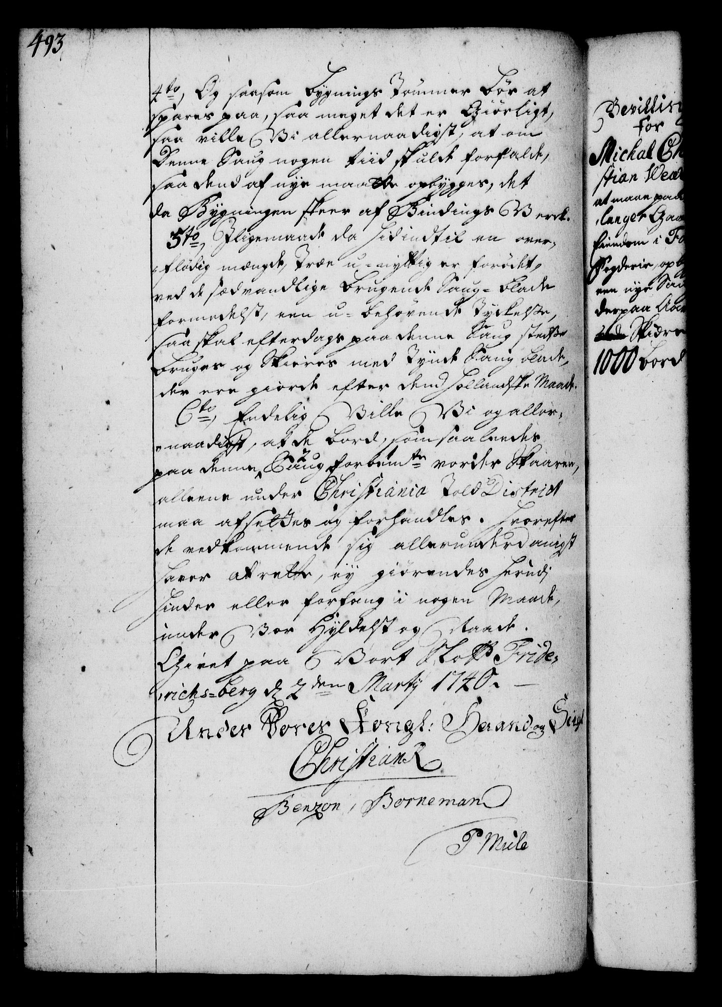 Rentekammeret, Kammerkanselliet, AV/RA-EA-3111/G/Gg/Gga/L0004: Norsk ekspedisjonsprotokoll med register (merket RK 53.4), 1734-1741, p. 493