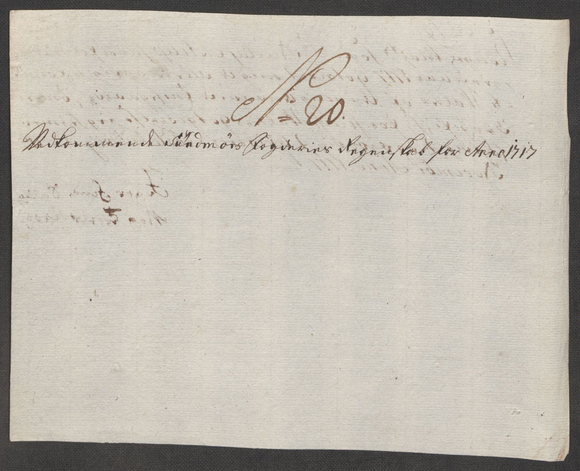 Rentekammeret inntil 1814, Reviderte regnskaper, Fogderegnskap, AV/RA-EA-4092/R54/L3569: Fogderegnskap Sunnmøre, 1717, p. 189