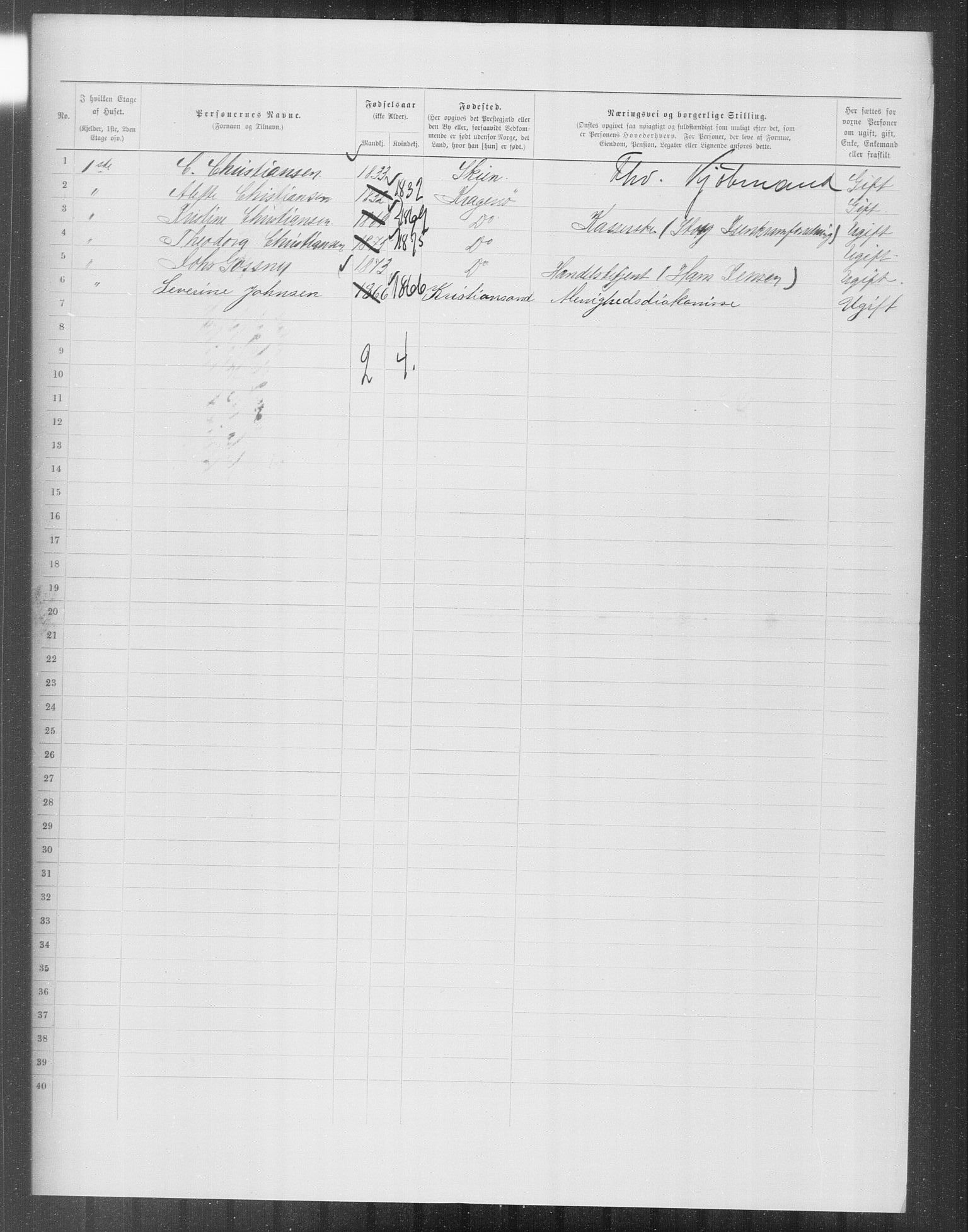 OBA, Municipal Census 1899 for Kristiania, 1899, p. 13054