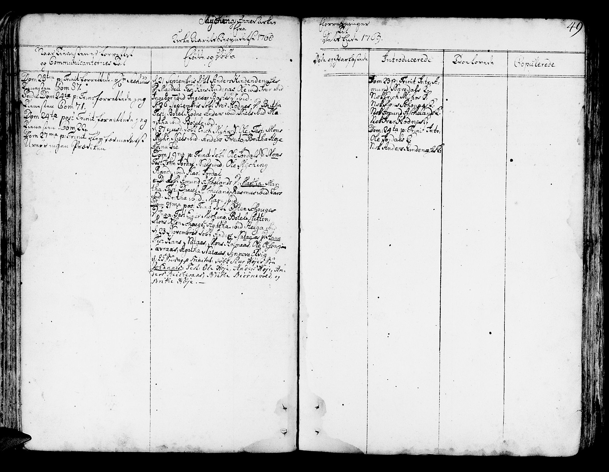 Lindås Sokneprestembete, AV/SAB-A-76701/H/Haa/Haaa/L0004: Parish register (official) no. A 4, 1764-1791, p. 49