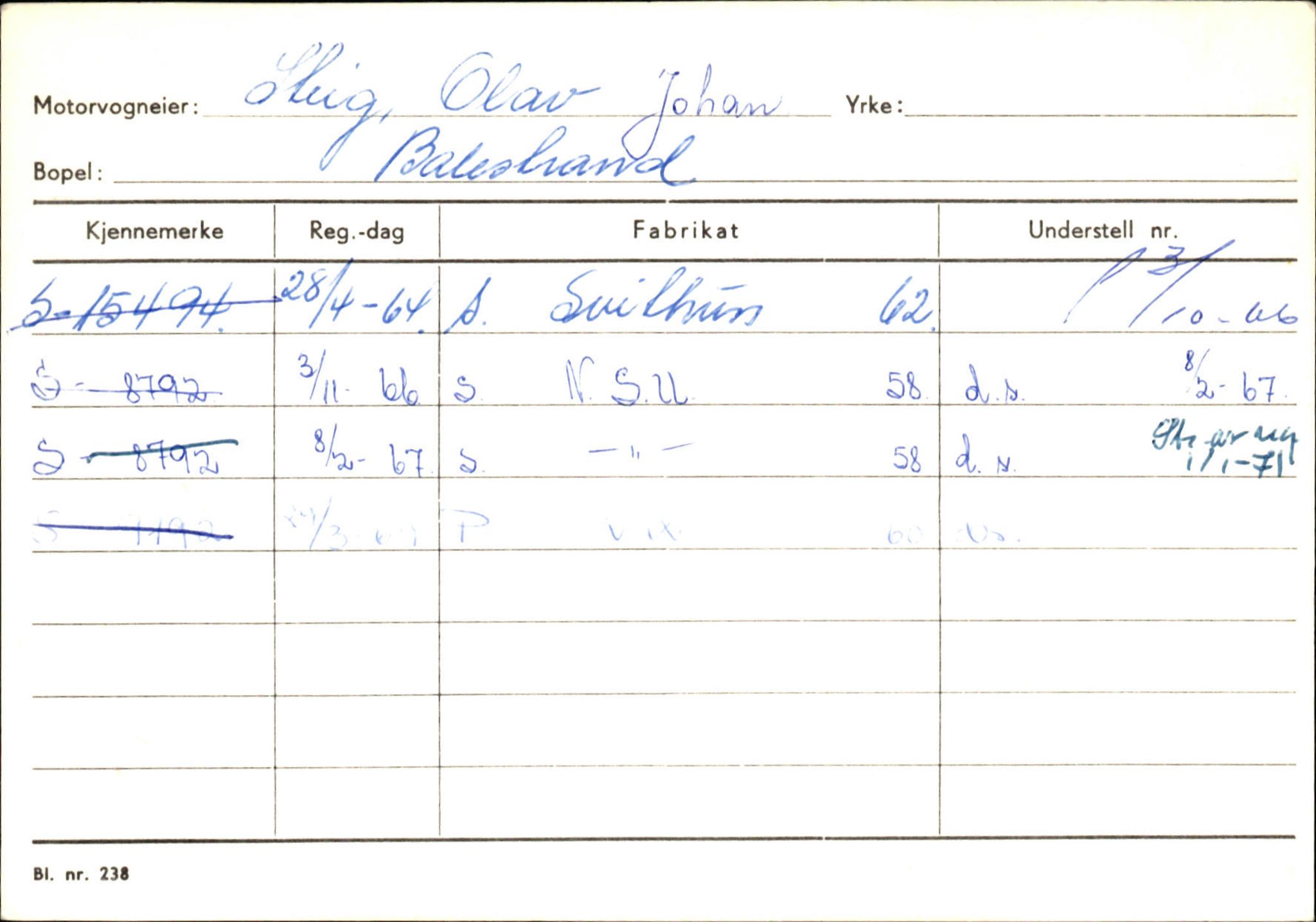 Statens vegvesen, Sogn og Fjordane vegkontor, AV/SAB-A-5301/4/F/L0132: Eigarregister Askvoll A-Å. Balestrand A-Å, 1945-1975, p. 1983