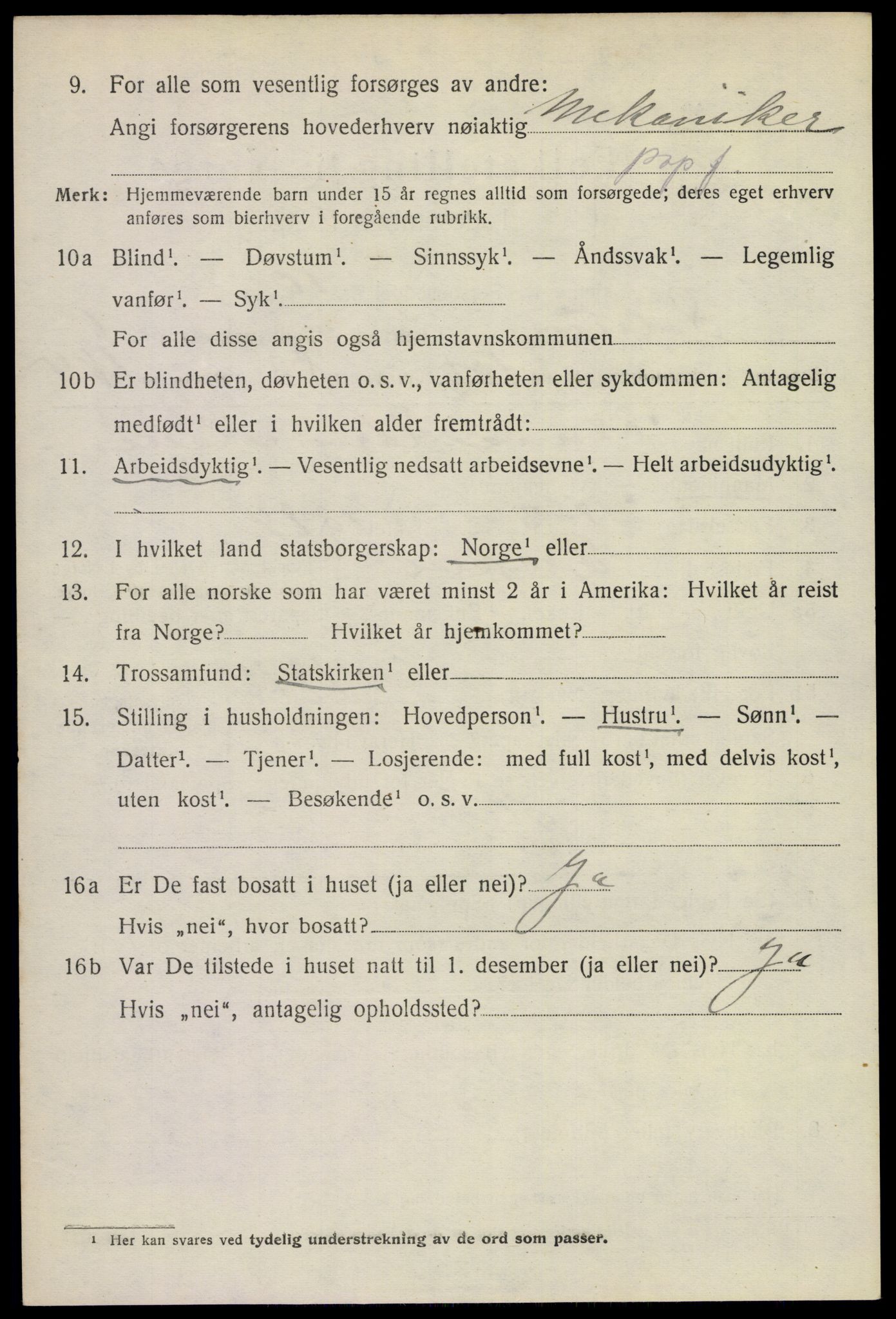 SAKO, 1920 census for Solum, 1920, p. 4037