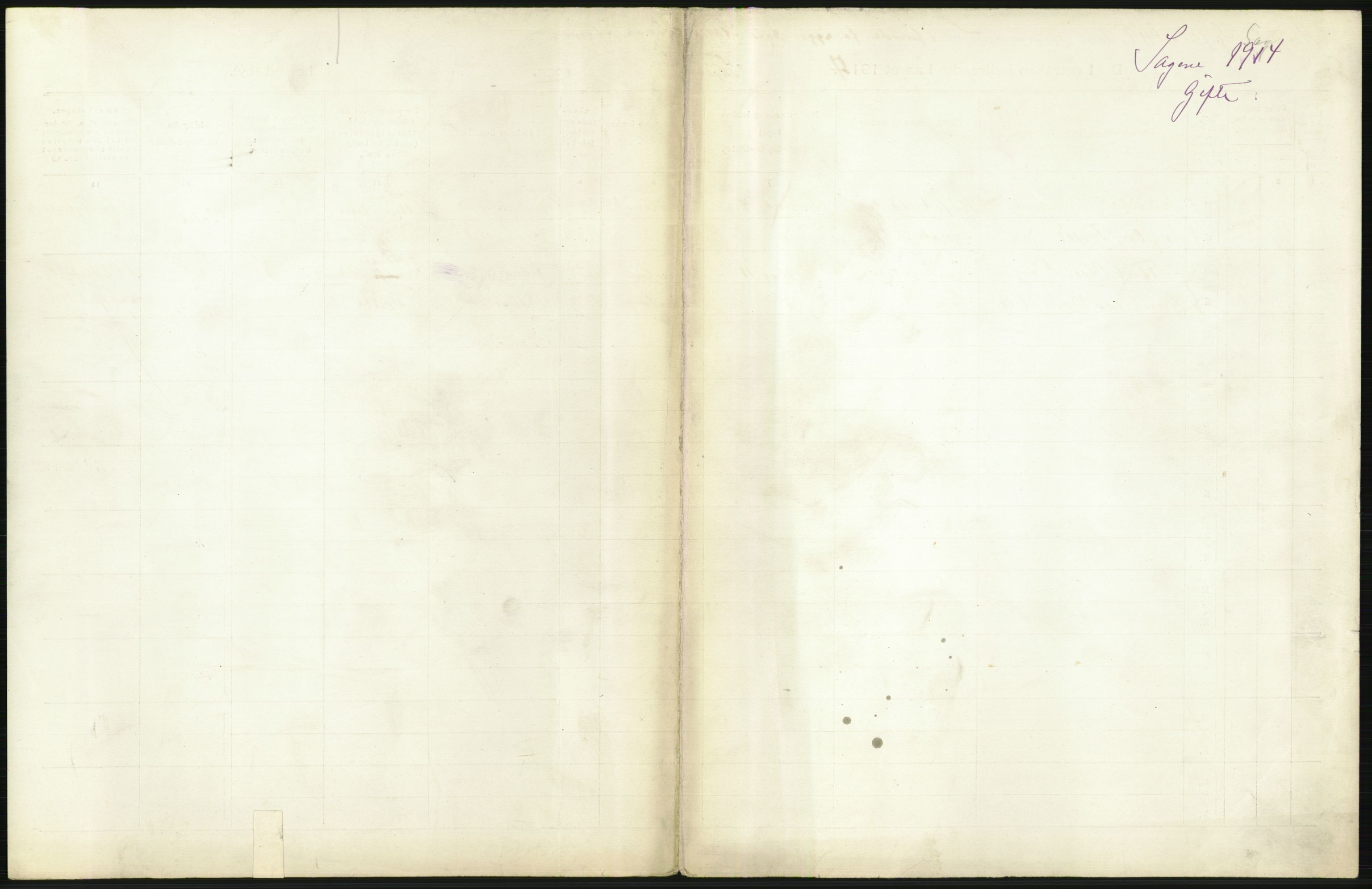 Statistisk sentralbyrå, Sosiodemografiske emner, Befolkning, AV/RA-S-2228/D/Df/Dfb/Dfbd/L0007: Kristiania: Gifte, 1914, p. 165