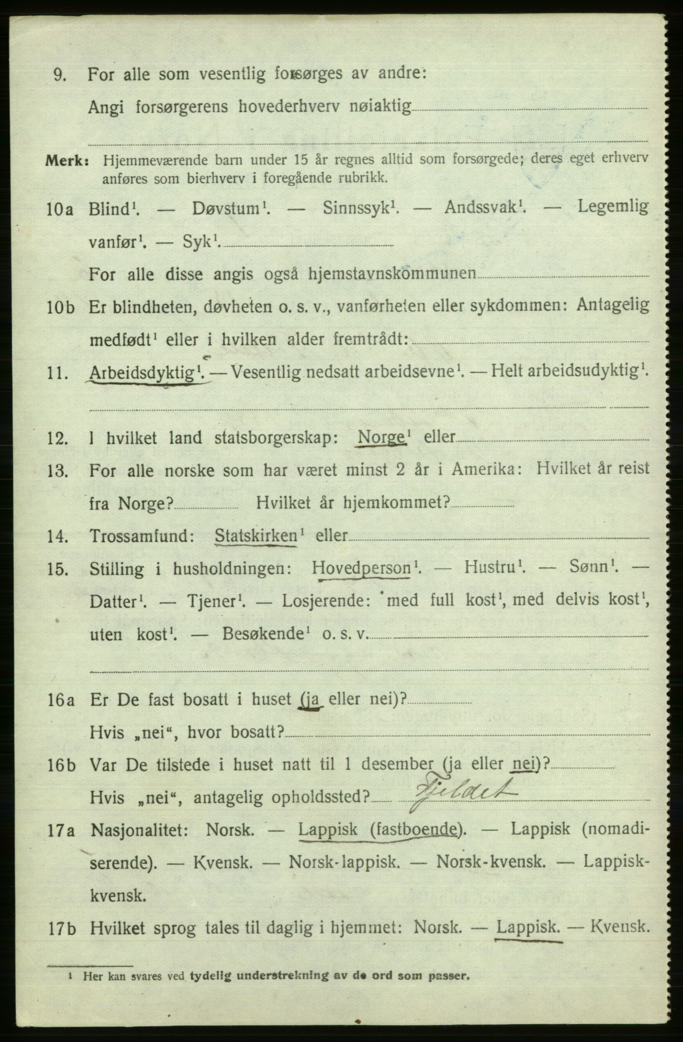 SATØ, 1920 census for Nesseby, 1920, p. 915