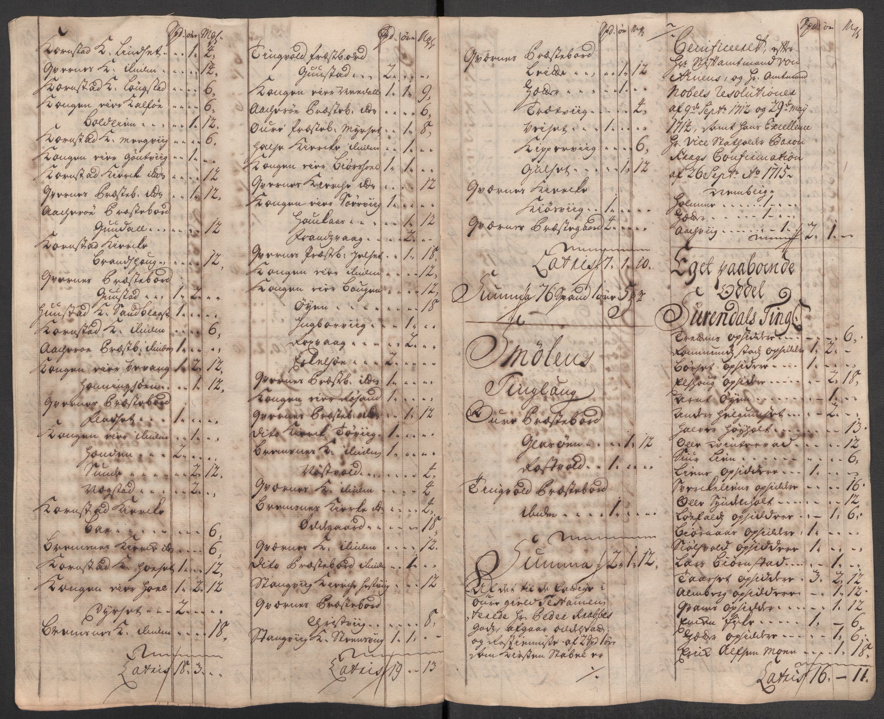 Rentekammeret inntil 1814, Reviderte regnskaper, Fogderegnskap, AV/RA-EA-4092/R56/L3748: Fogderegnskap Nordmøre, 1714-1715, p. 523