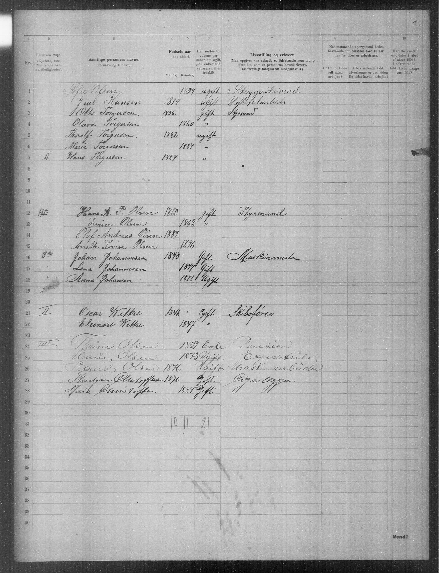 OBA, Municipal Census 1903 for Kristiania, 1903, p. 17376