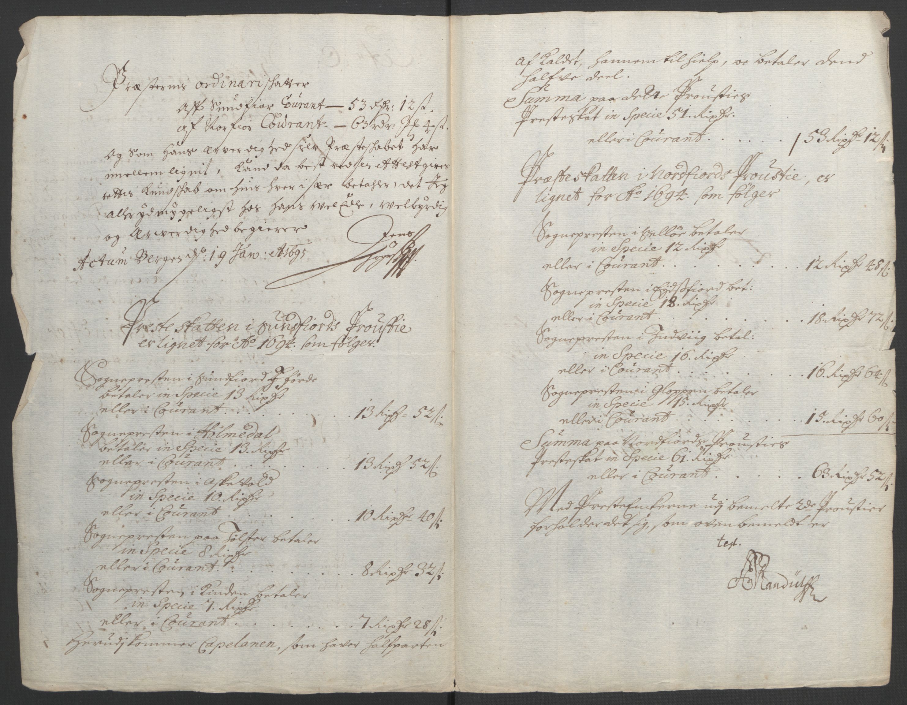 Rentekammeret inntil 1814, Reviderte regnskaper, Fogderegnskap, RA/EA-4092/R53/L3421: Fogderegnskap Sunn- og Nordfjord, 1693-1694, p. 314