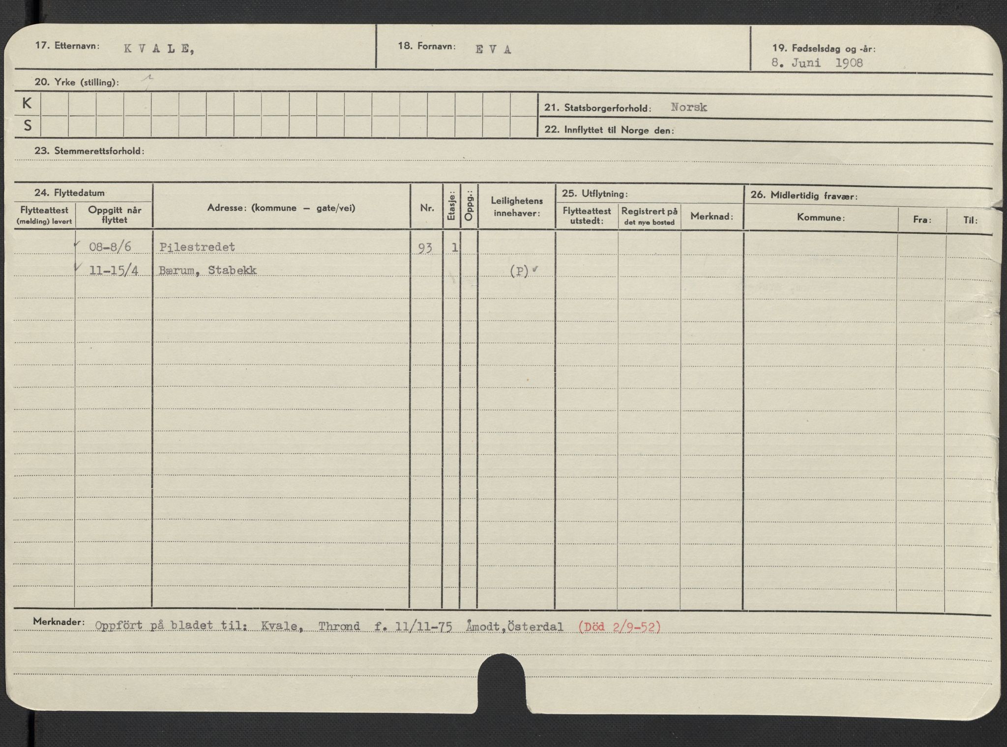 Oslo folkeregister, Registerkort, AV/SAO-A-11715/F/Fa/Fac/L0019: Kvinner, 1906-1914, p. 650a