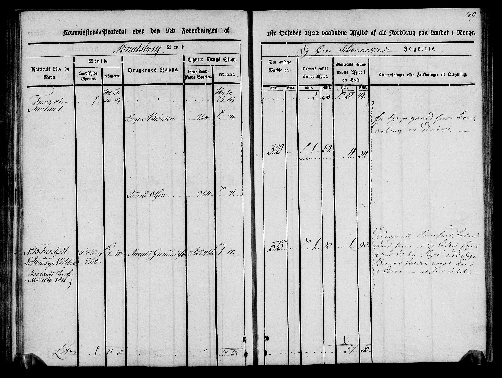 Rentekammeret inntil 1814, Realistisk ordnet avdeling, AV/RA-EA-4070/N/Ne/Nea/L0075: Øvre Telemarken fogderi. Kommisjonsprotokoll for fogderiets vestre del - Kviteseid, Vinje, Moland [):Fyresdal] og Lårdal prestegjeld., 1803, p. 171