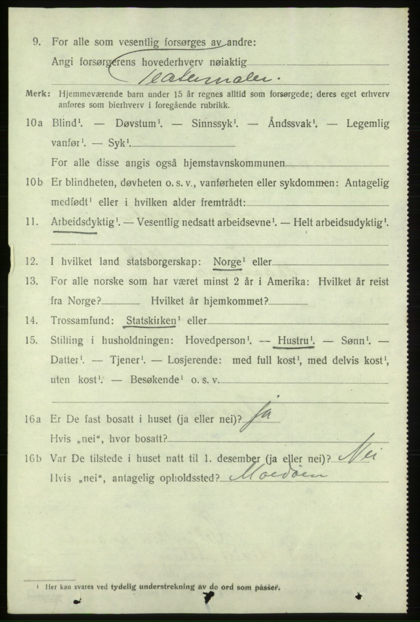 SAB, 1920 census for Skånevik, 1920, p. 3794