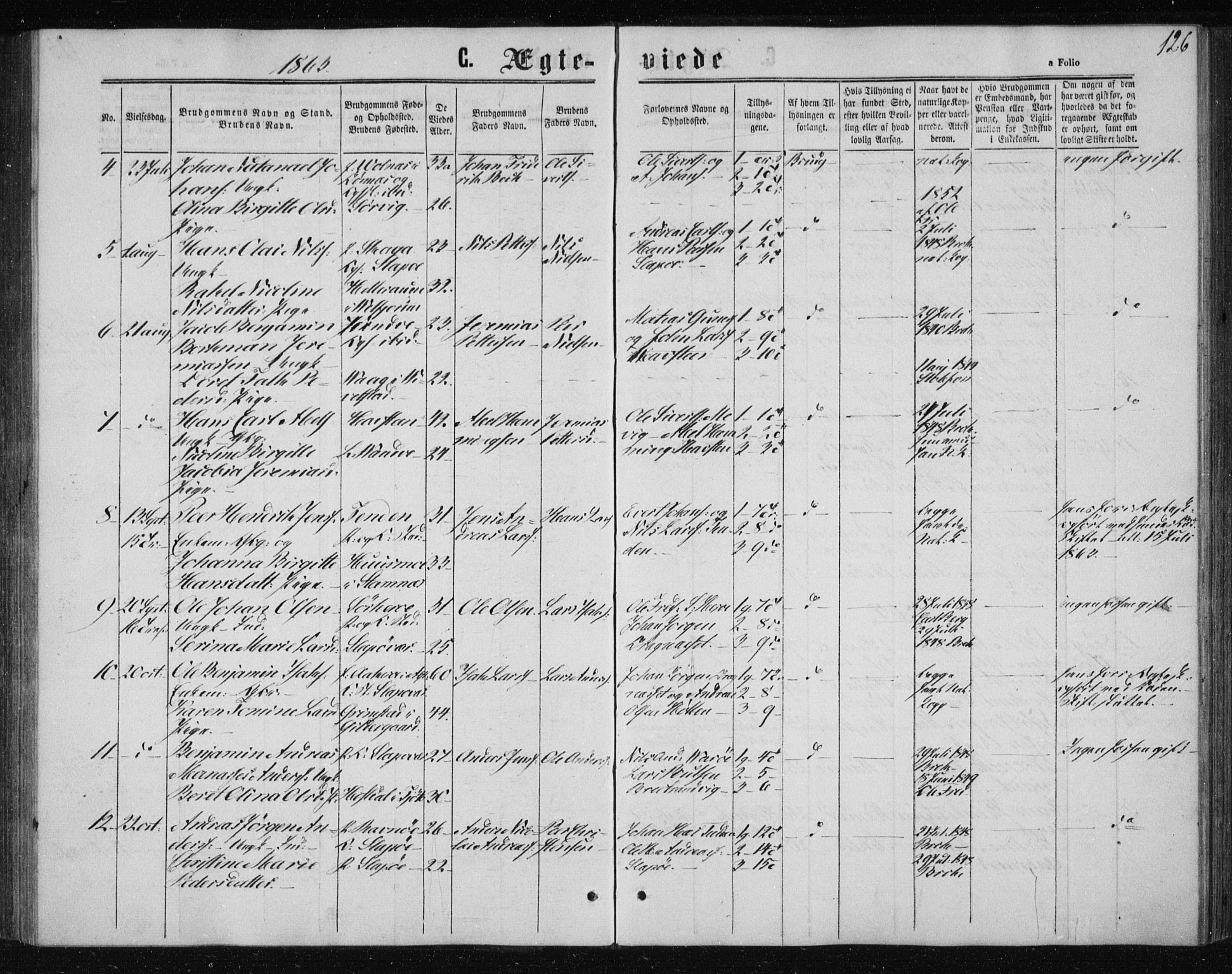 Ministerialprotokoller, klokkerbøker og fødselsregistre - Nordland, AV/SAT-A-1459/834/L0505: Parish register (official) no. 834A03, 1862-1871, p. 126