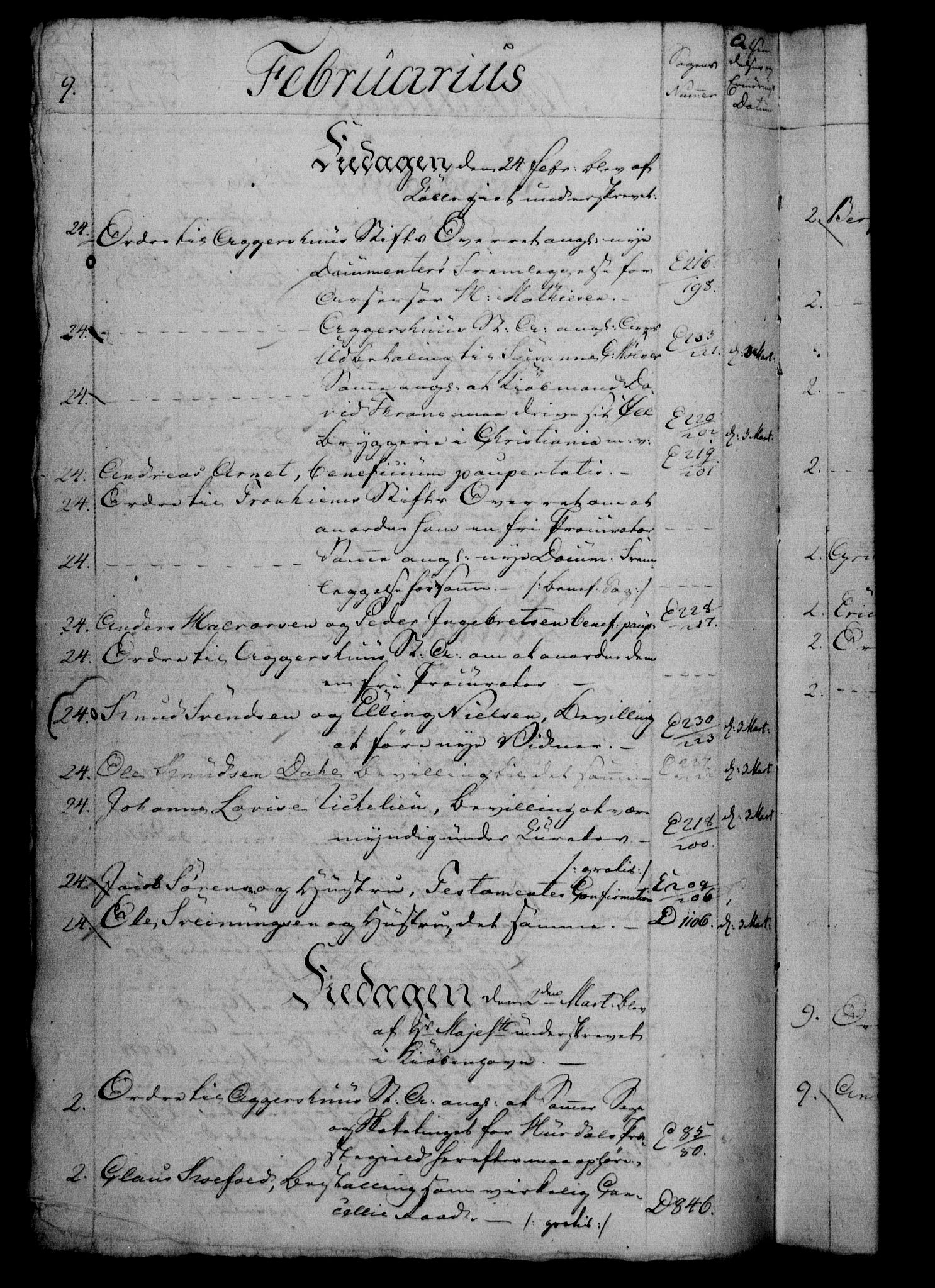 Danske Kanselli 1800-1814, RA/EA-3024/H/Hf/Hfb/Hfbc/L0005: Underskrivelsesbok m. register, 1804, p. 9